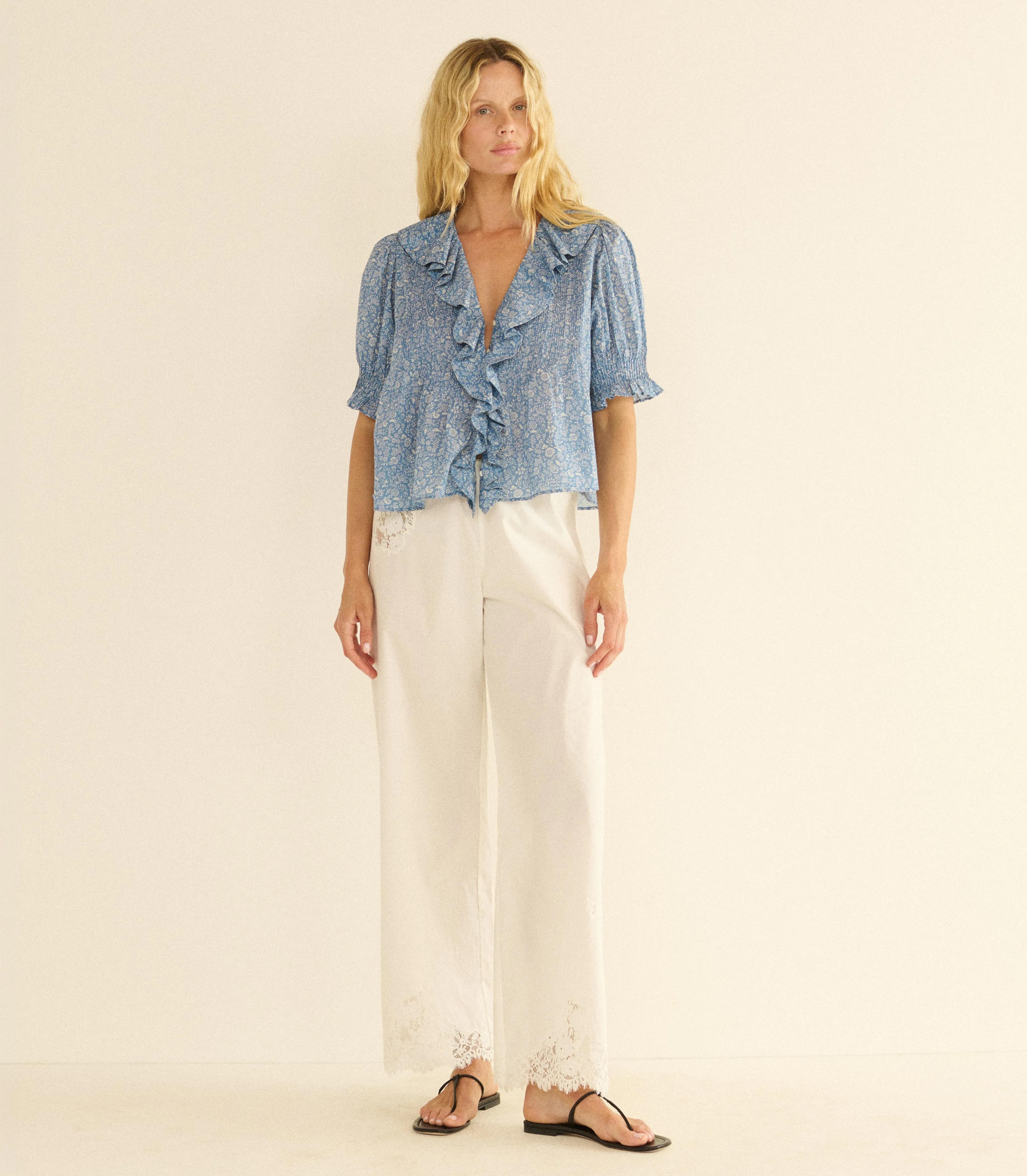 HENRI TOP -- BLUE GARDEN BLOOM sold by Doen product image thumbnail 4