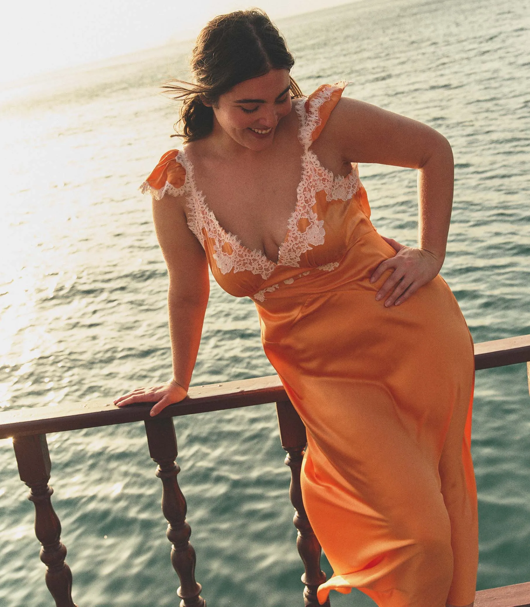 FIONA DRESS -- TANGERINE sold by Doen product image thumbnail 3