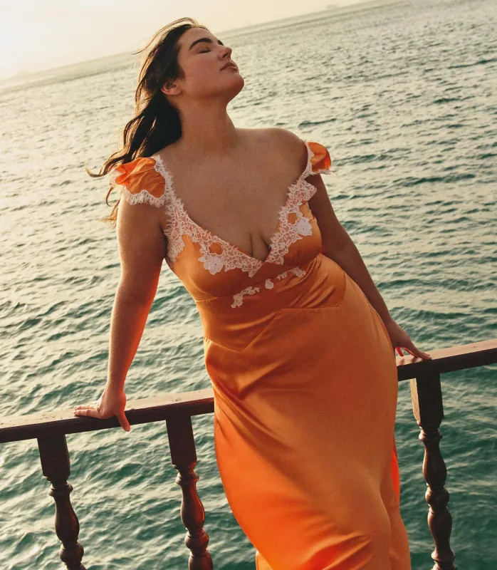 FIONA DRESS -- TANGERINE made by Doen