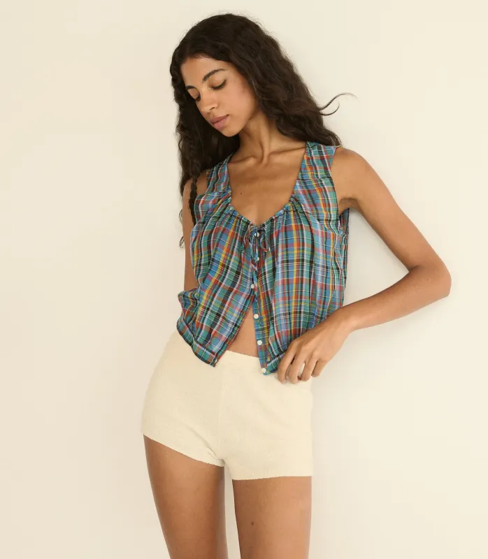 THEO TOP -- ALDERBROOK PLAID made by Doen