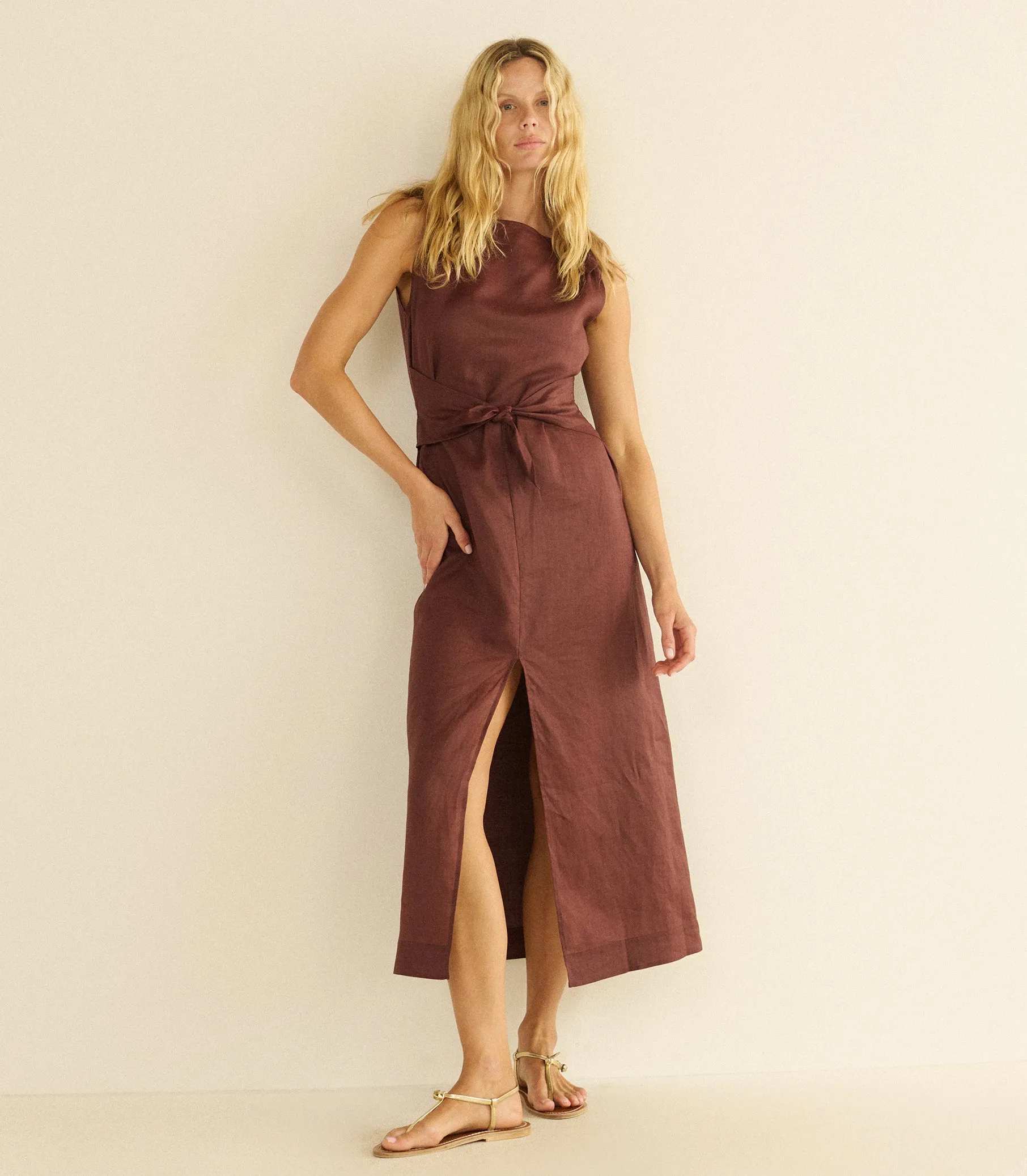 AMORETTE RAMIE DRESS -- ANTIQUE MAHOGANY sold by Doen product image thumbnail 3