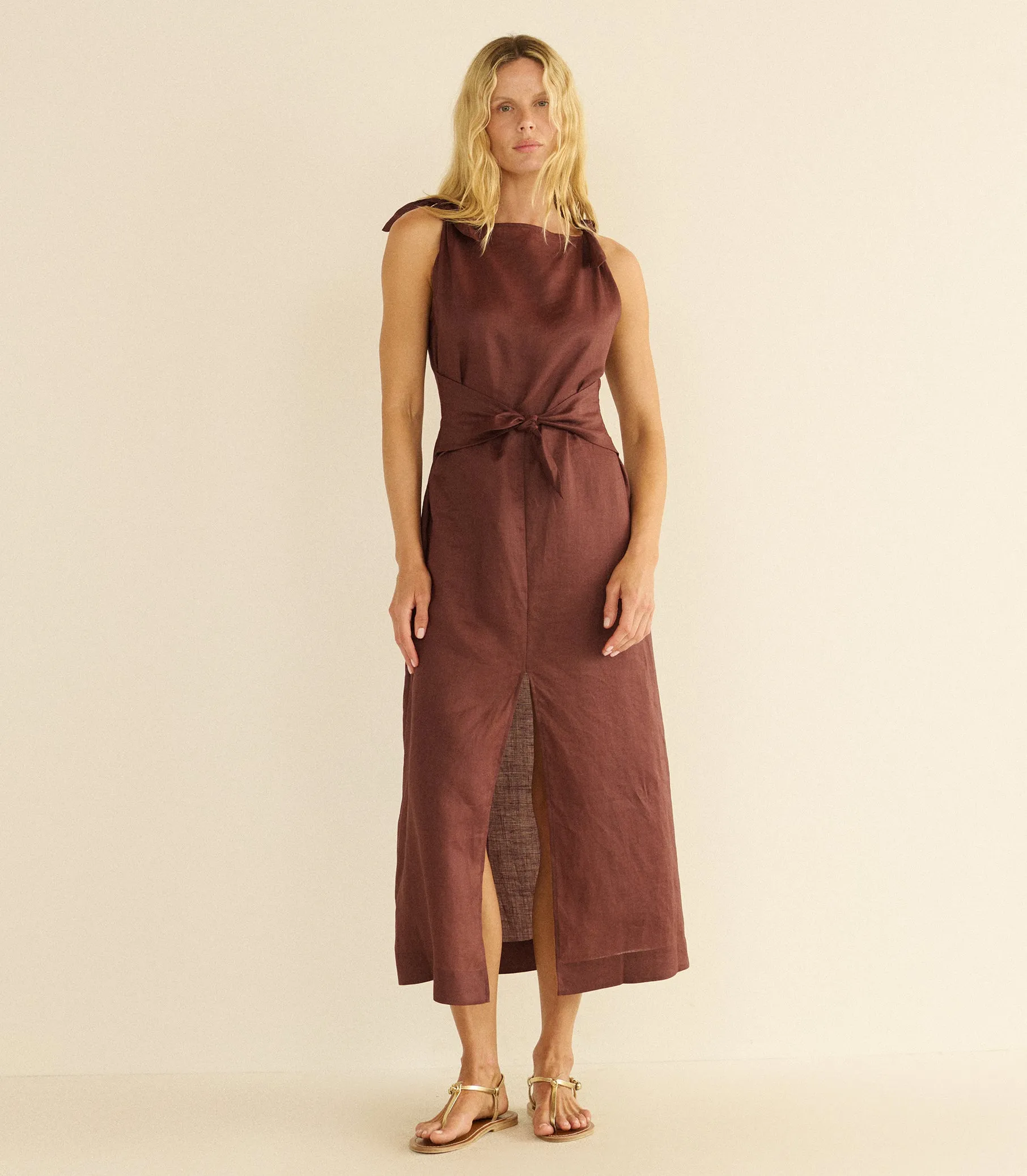 AMORETTE RAMIE DRESS -- ANTIQUE MAHOGANY sold by Doen product image thumbnail 5