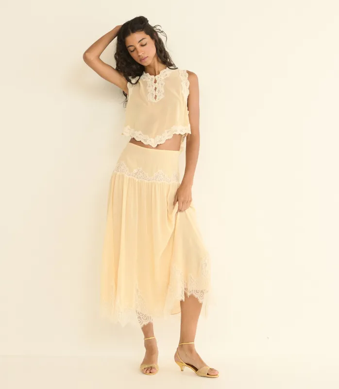 GIORGINE SKIRT -- SHELL made by Doen