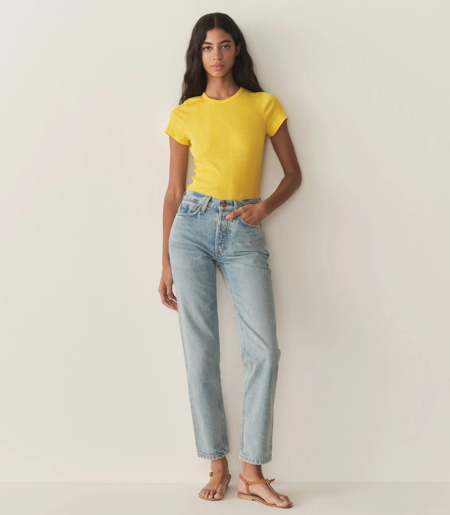 HMD -- VIVI CASHMERE TEE -- CITRUS sold by Doen product image thumbnail 2