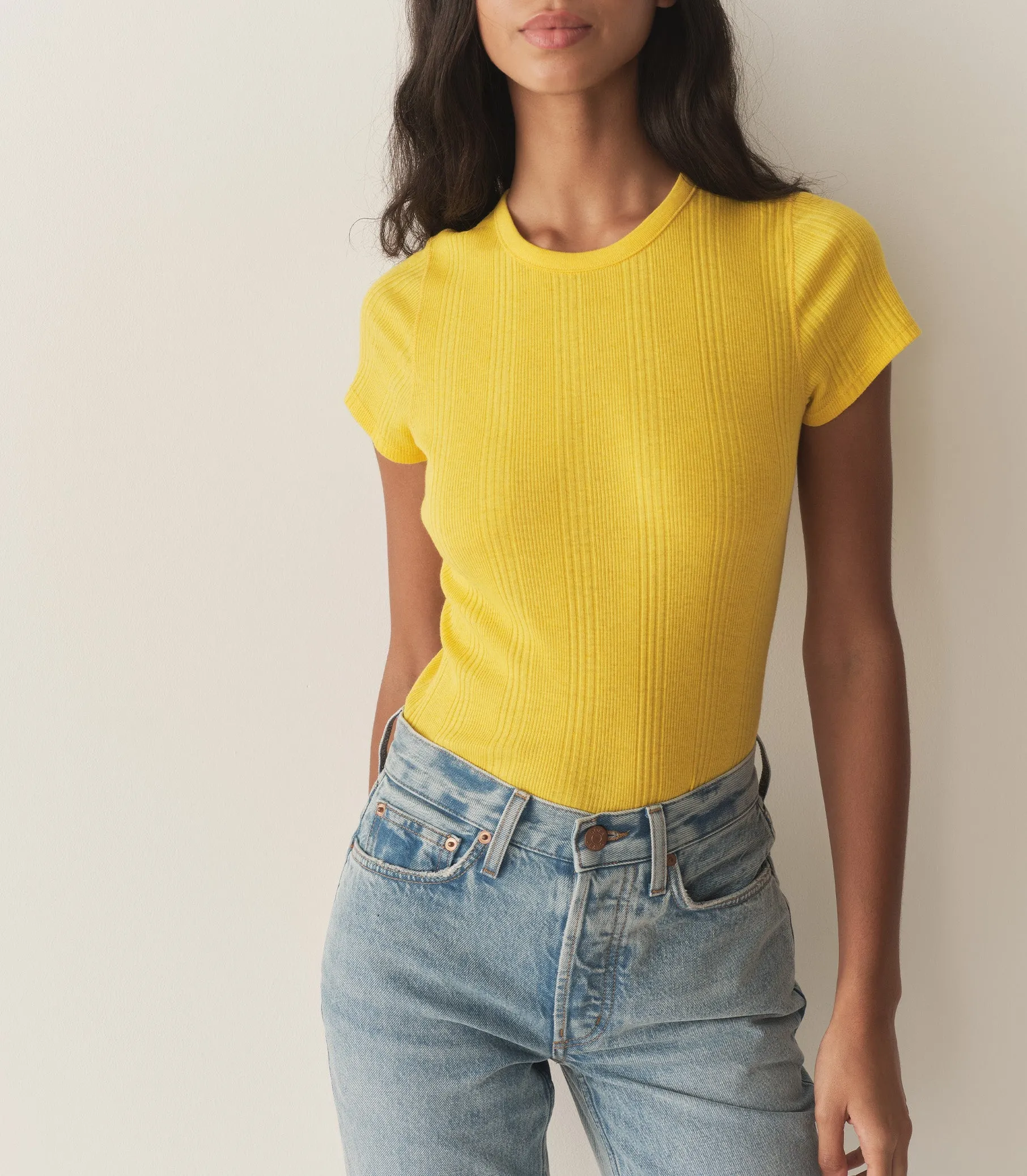 HMD -- VIVI CASHMERE TEE -- CITRUS sold by Doen product image thumbnail 3
