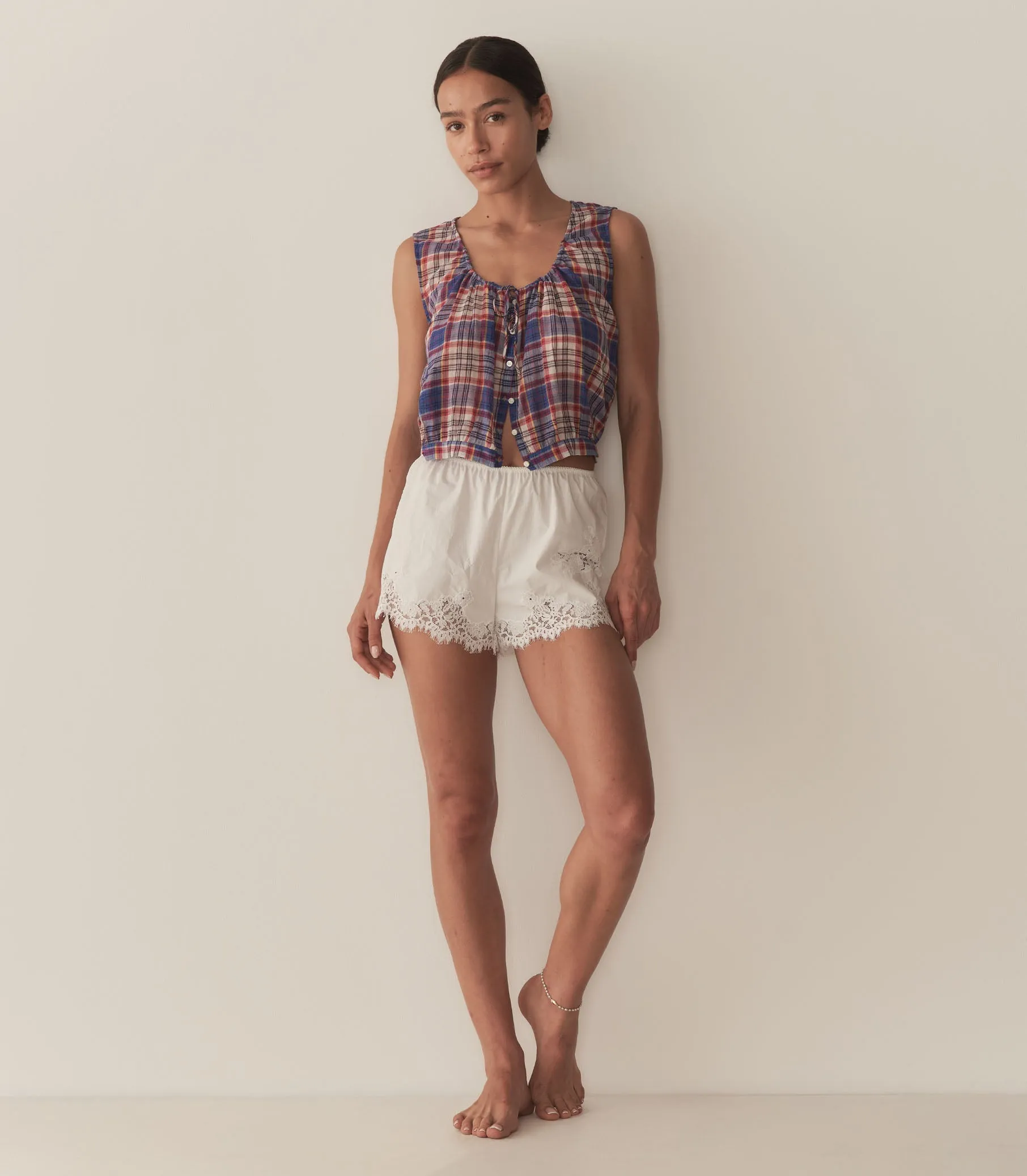 HMD -- THEO TOP -- COTE D'AZUR PLAID sold by Doen product image thumbnail 2