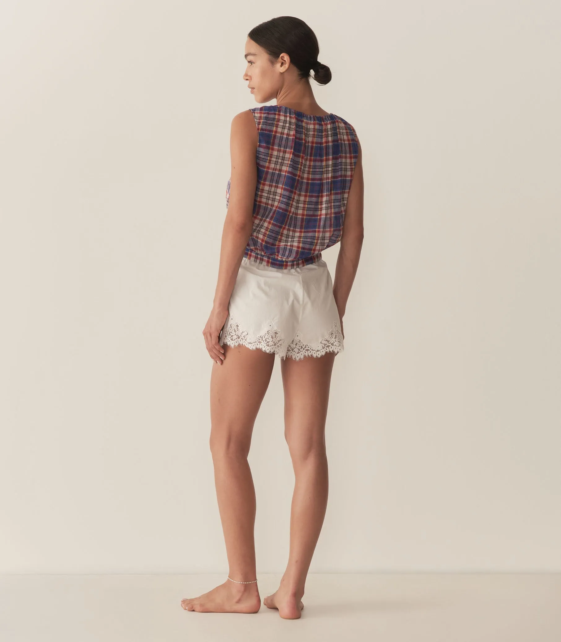 HMD -- THEO TOP -- COTE D'AZUR PLAID sold by Doen product image thumbnail 3