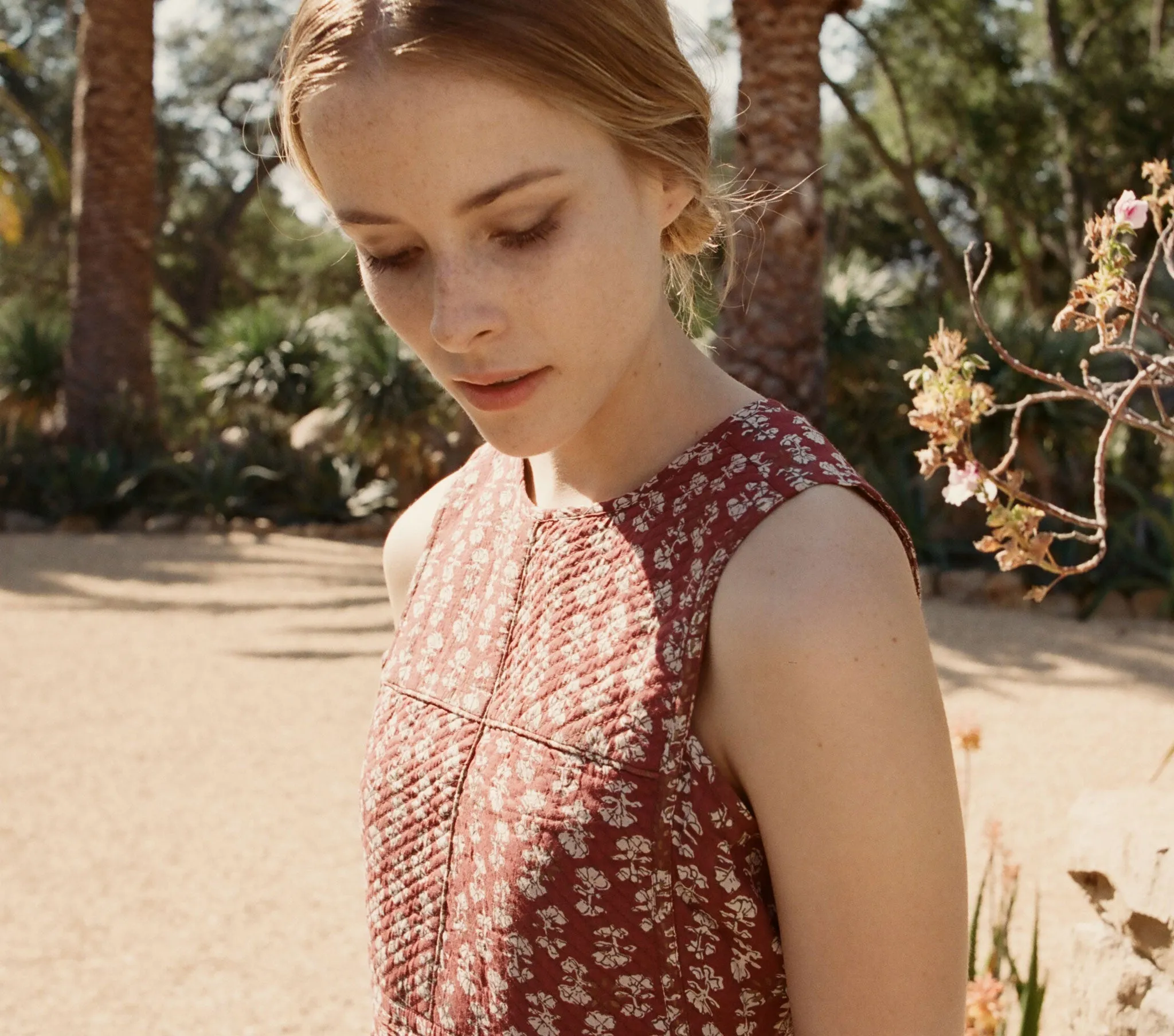 HMD -- TULSI DRESS -- RUST BLOCK PRINT sold by Doen product image thumbnail 3