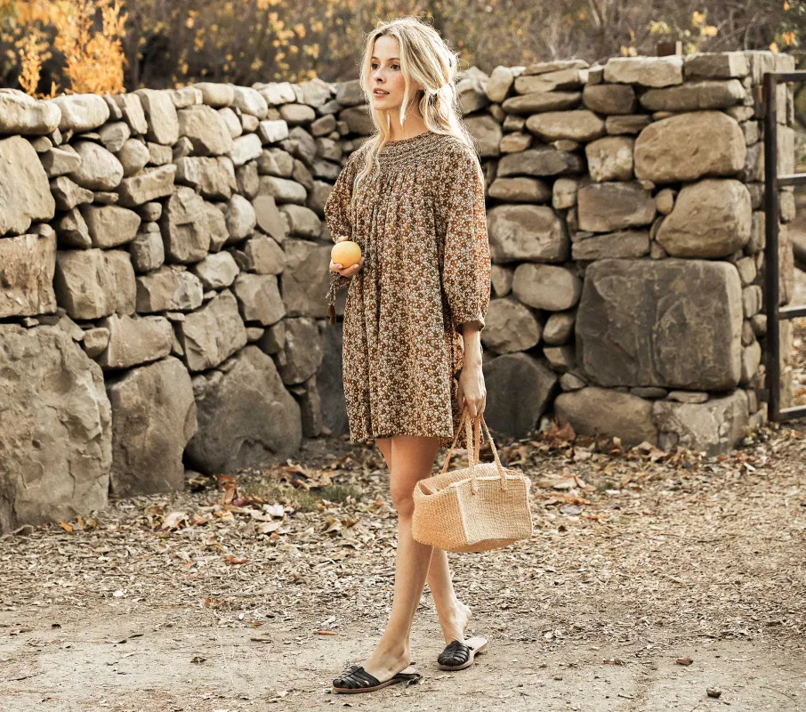 HMD -- THEDA DRESS -- GOLDEN MESA FLOR made by Doen