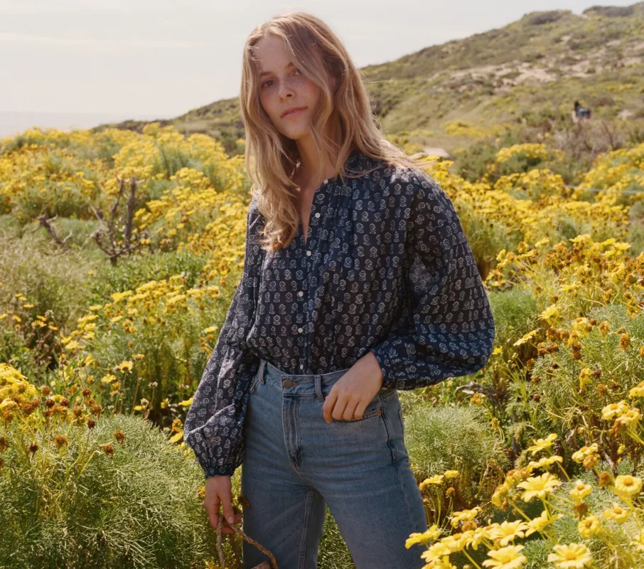 HMD -- THE JANE BLOUSE -- INDIGO made by Doen