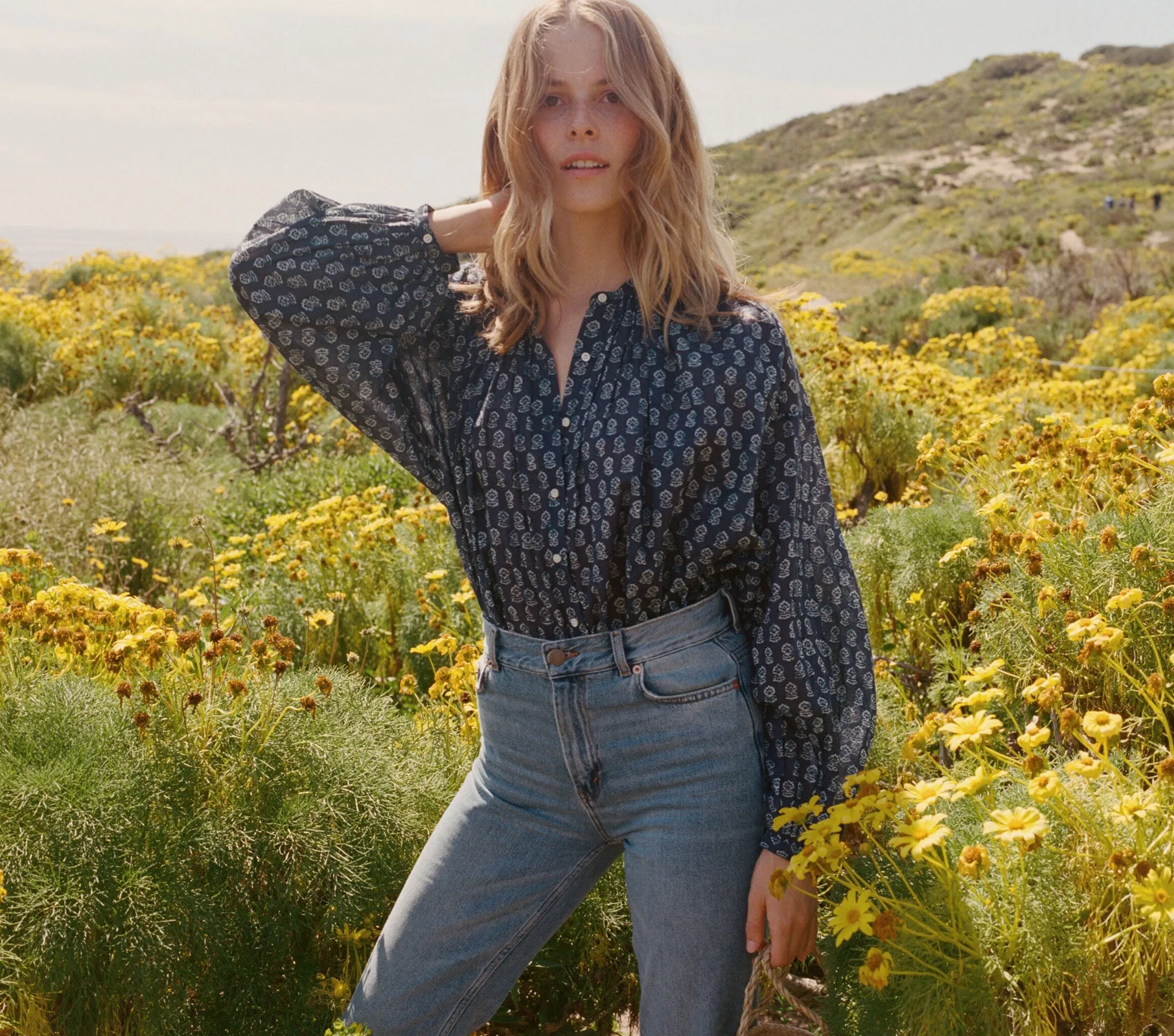 HMD -- THE JANE BLOUSE -- INDIGO sold by Doen product image thumbnail 5