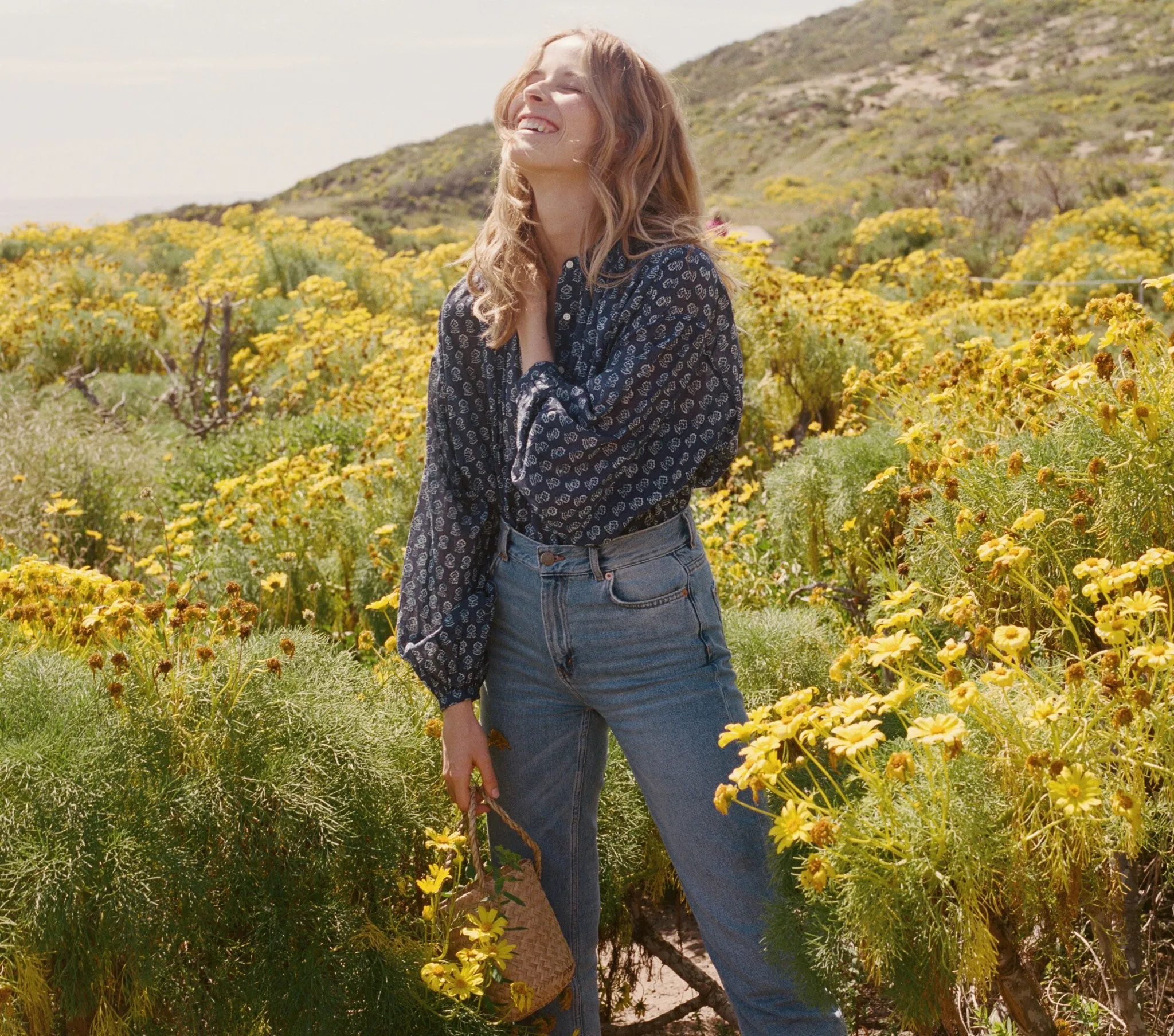 HMD -- THE JANE BLOUSE -- INDIGO sold by Doen product image thumbnail 2