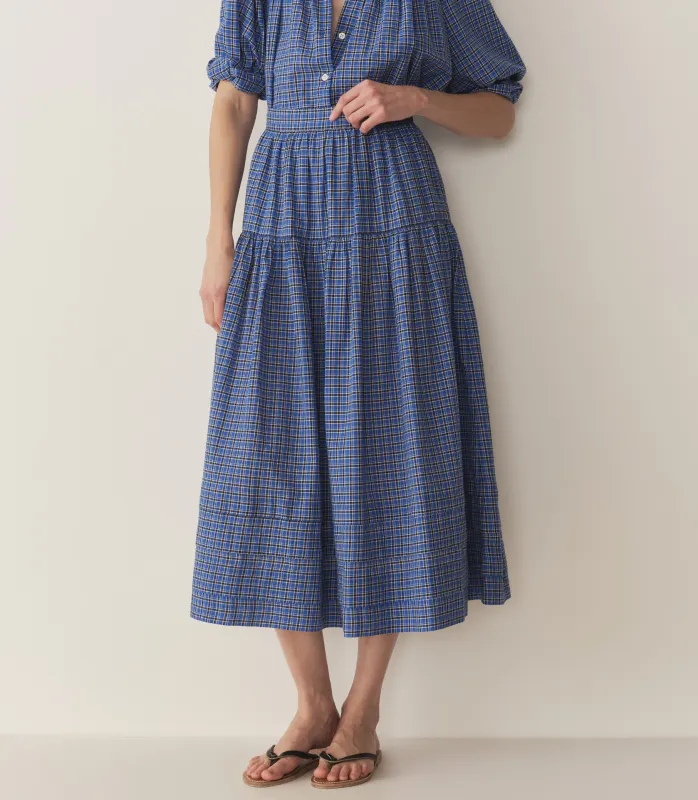 HMD -- SEBASTIANE SKIRT -- CASSIS CHECK made by Doen