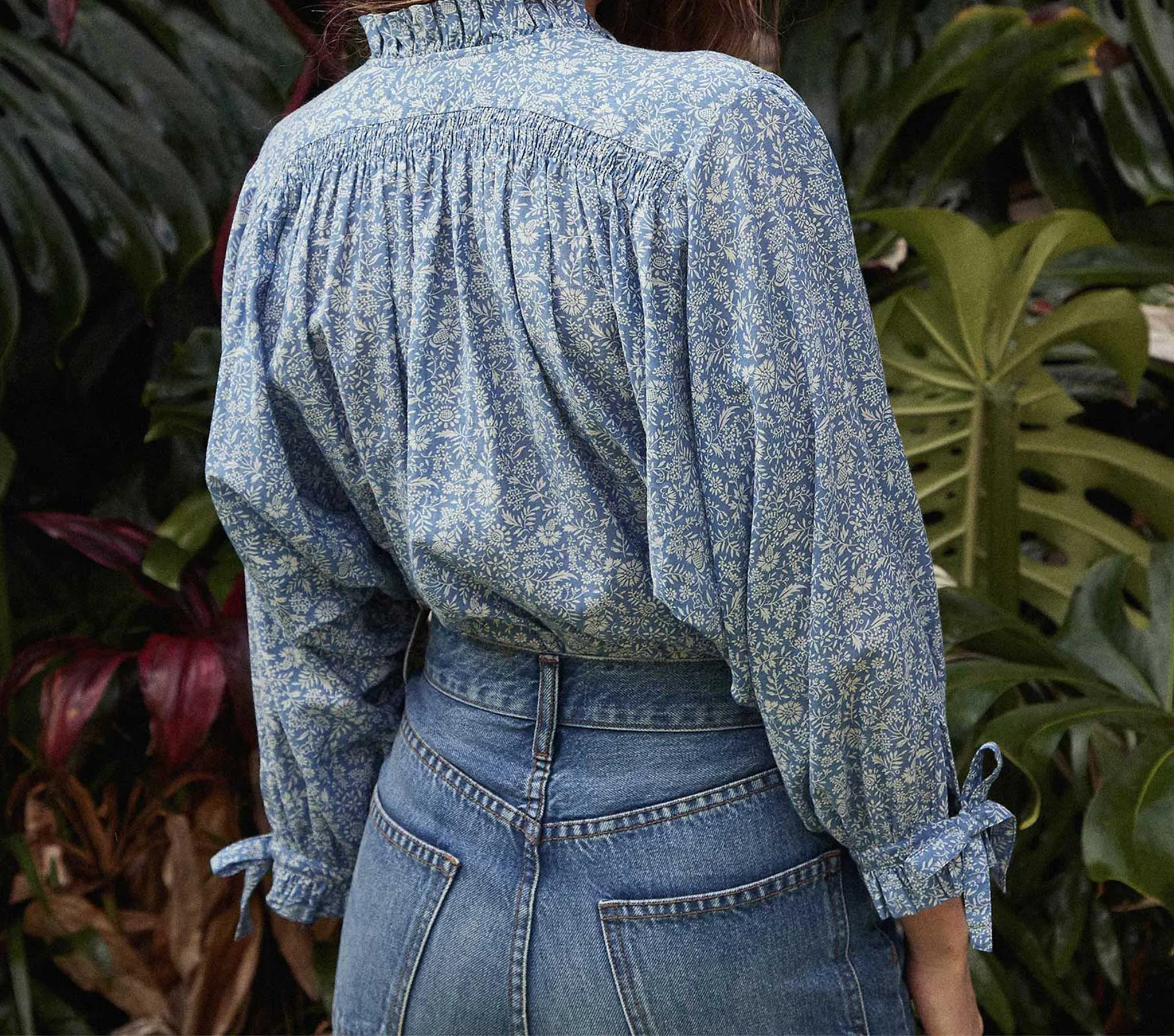 HMD -- ROSE TOP -- BLUE GARDEN BLOOM sold by Doen product image thumbnail 2