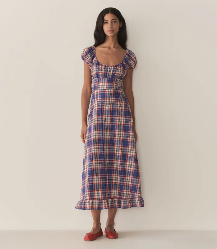 HMD -- RAMONA DRESS -- COTE D’AZUR PLAID made by Doen