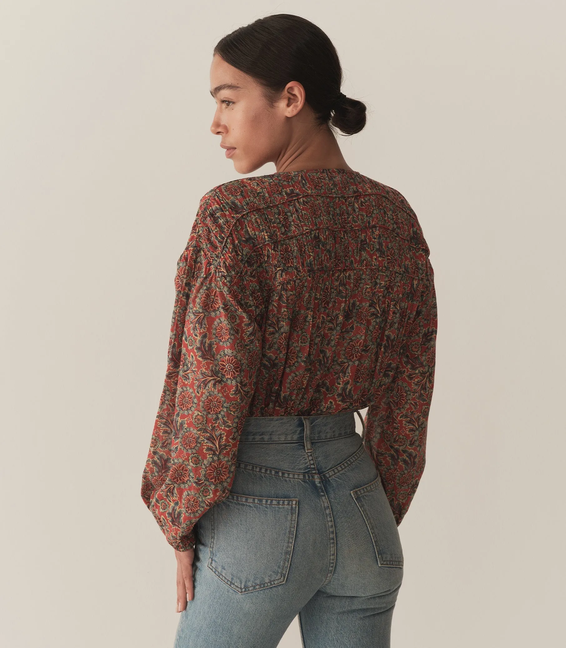 HMD -- RENELLE TOP -- L'ORANGE SOLEIL FLEURIT sold by Doen product image thumbnail 3