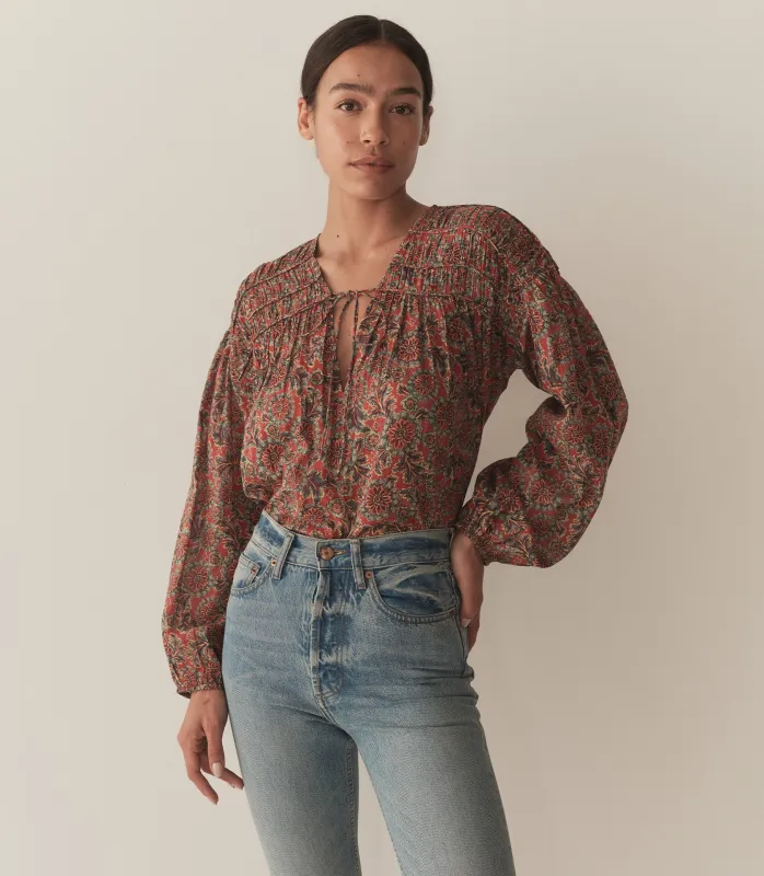 HMD -- RENELLE TOP -- L'ORANGE SOLEIL FLEURIT made by Doen