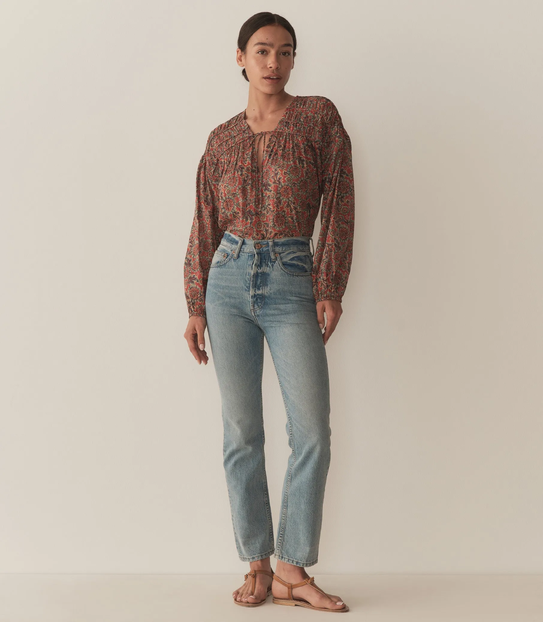 HMD -- RENELLE TOP -- L'ORANGE SOLEIL FLEURIT sold by Doen product image thumbnail 2