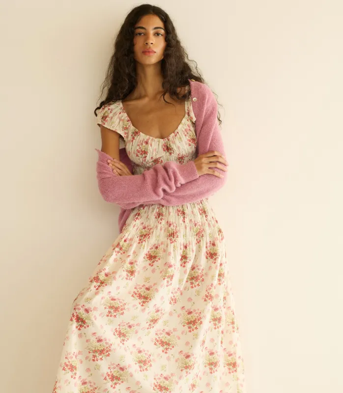 HMD -- QUINETTE DRESS -- IVORY LANTANA FLORAL made by Doen