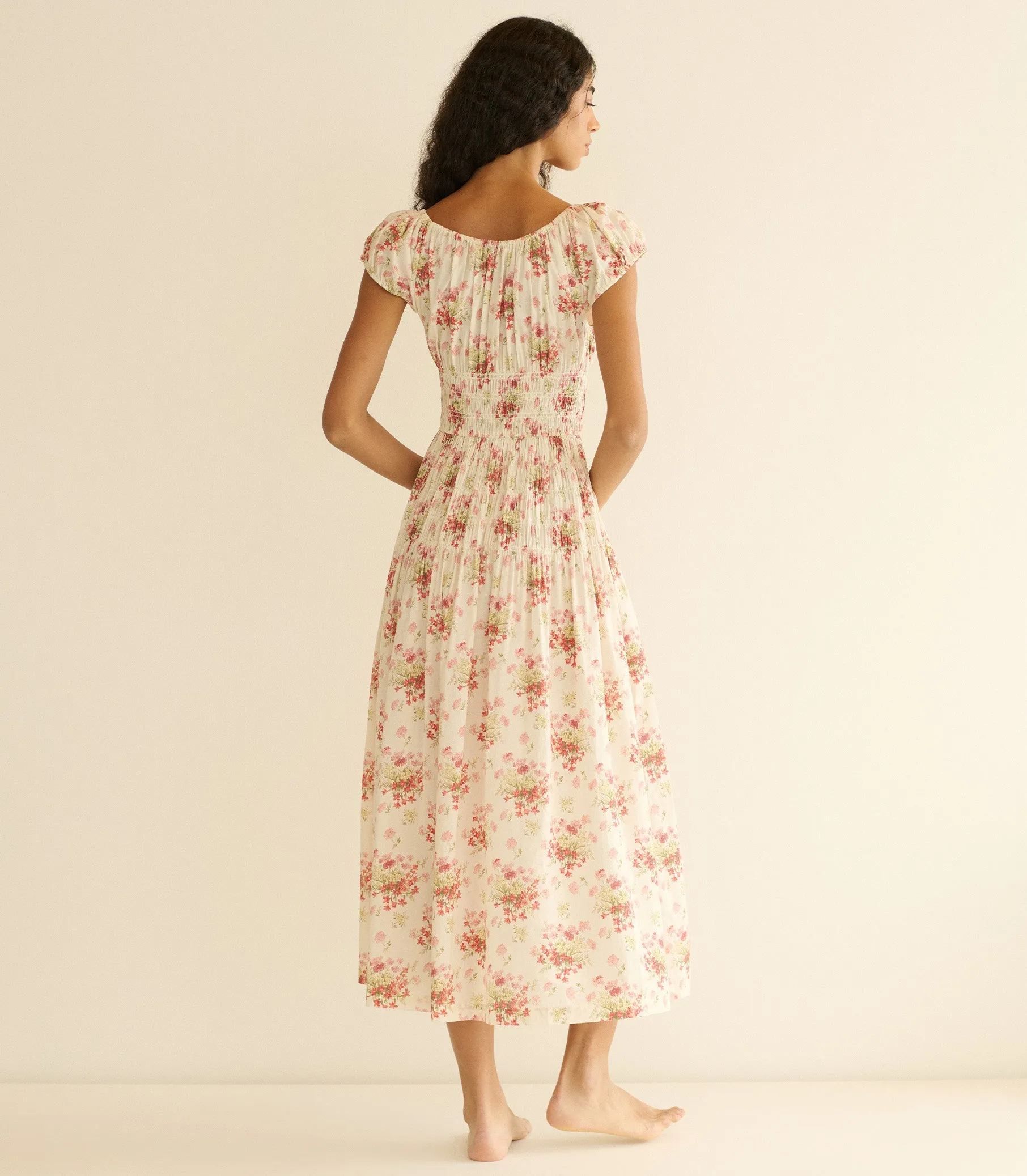HMD -- QUINETTE DRESS -- IVORY LANTANA FLORAL sold by Doen product image thumbnail 5