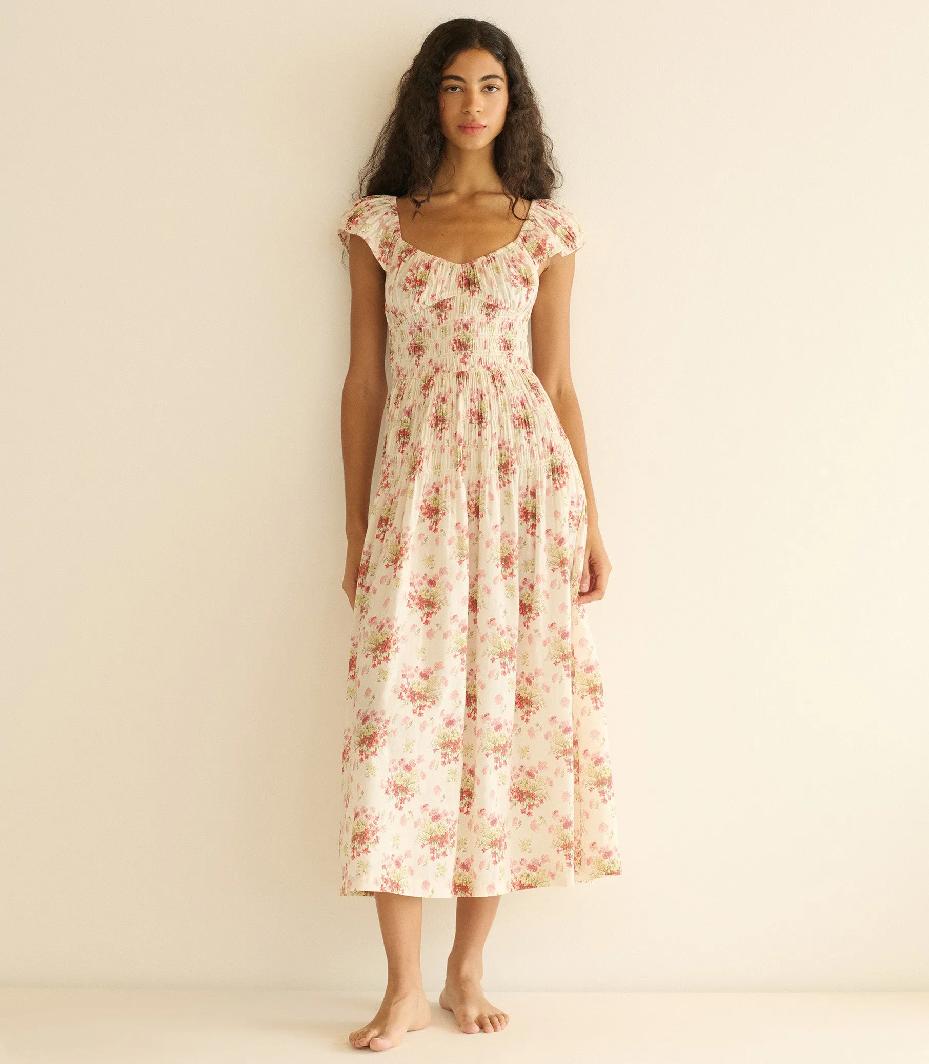 HMD -- QUINETTE DRESS -- IVORY LANTANA FLORAL sold by Doen product image thumbnail 2