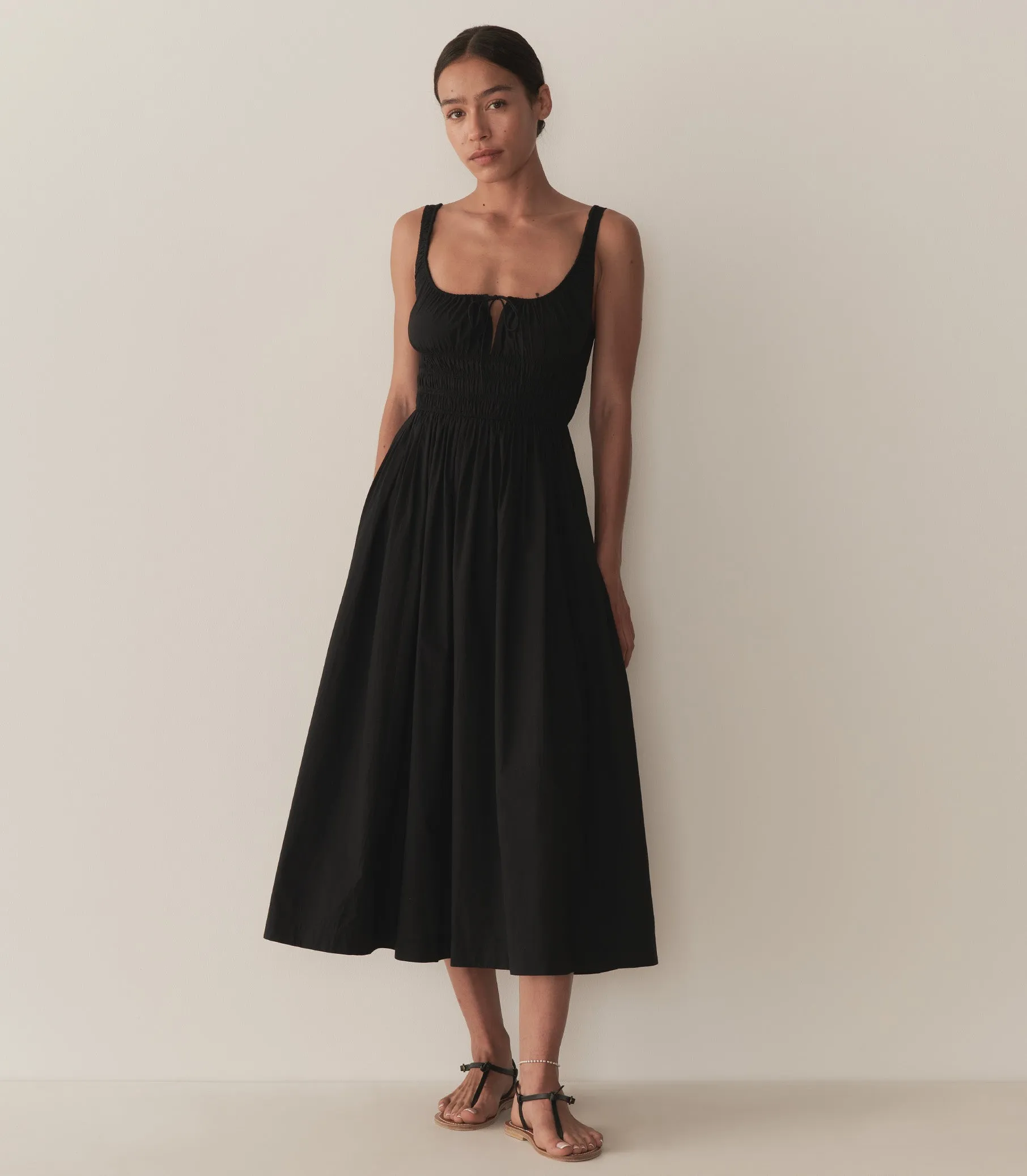 HMD -- QUILLA DRESS -- BLACK sold by Doen
