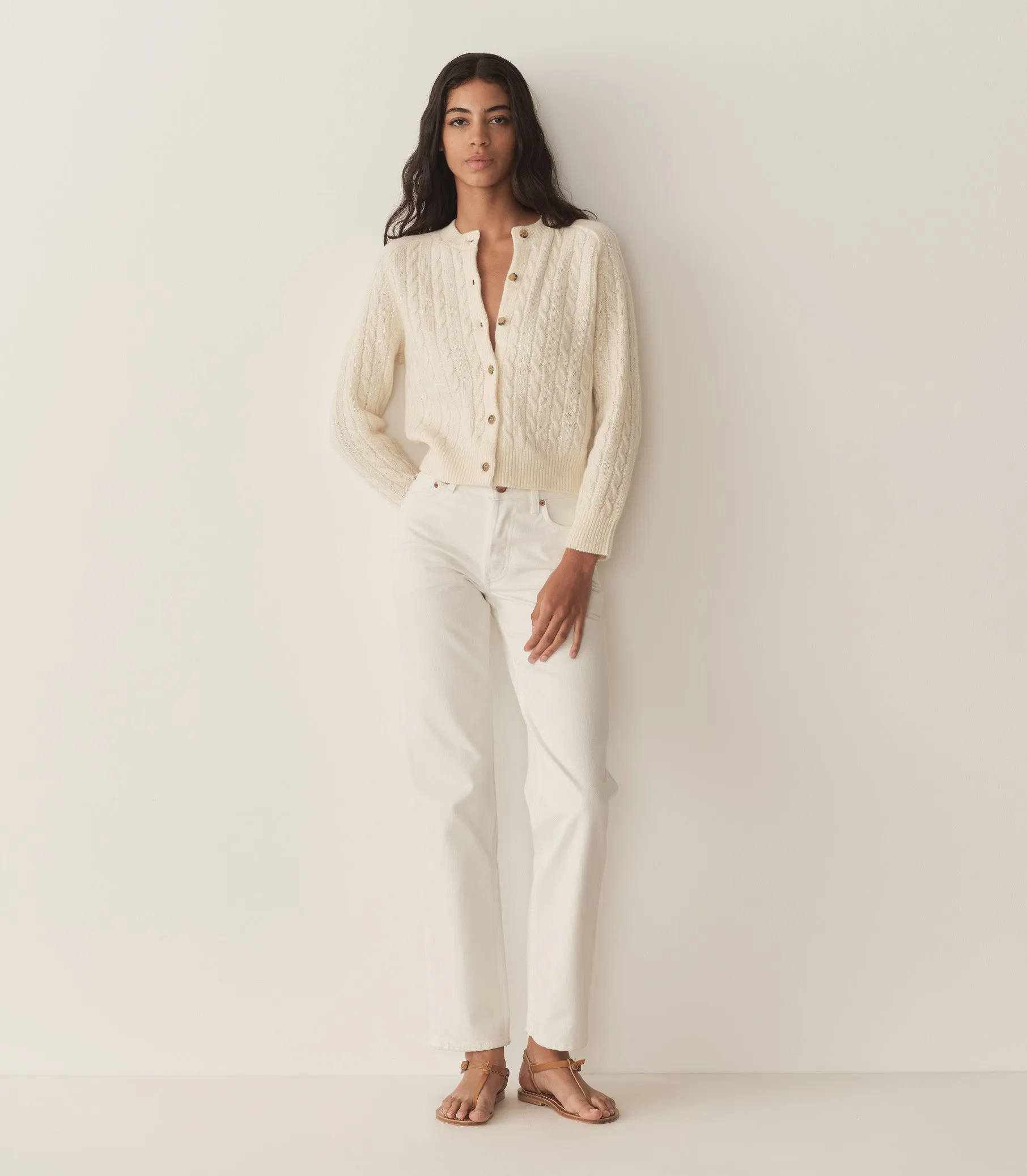 HMD -- PENROSE CARDIGAN -- SEA SALT sold by Doen product image thumbnail 3