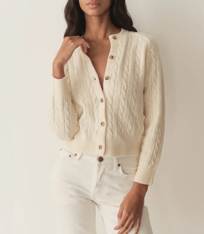 HMD -- PENROSE CARDIGAN -- SEA SALT made by Doen