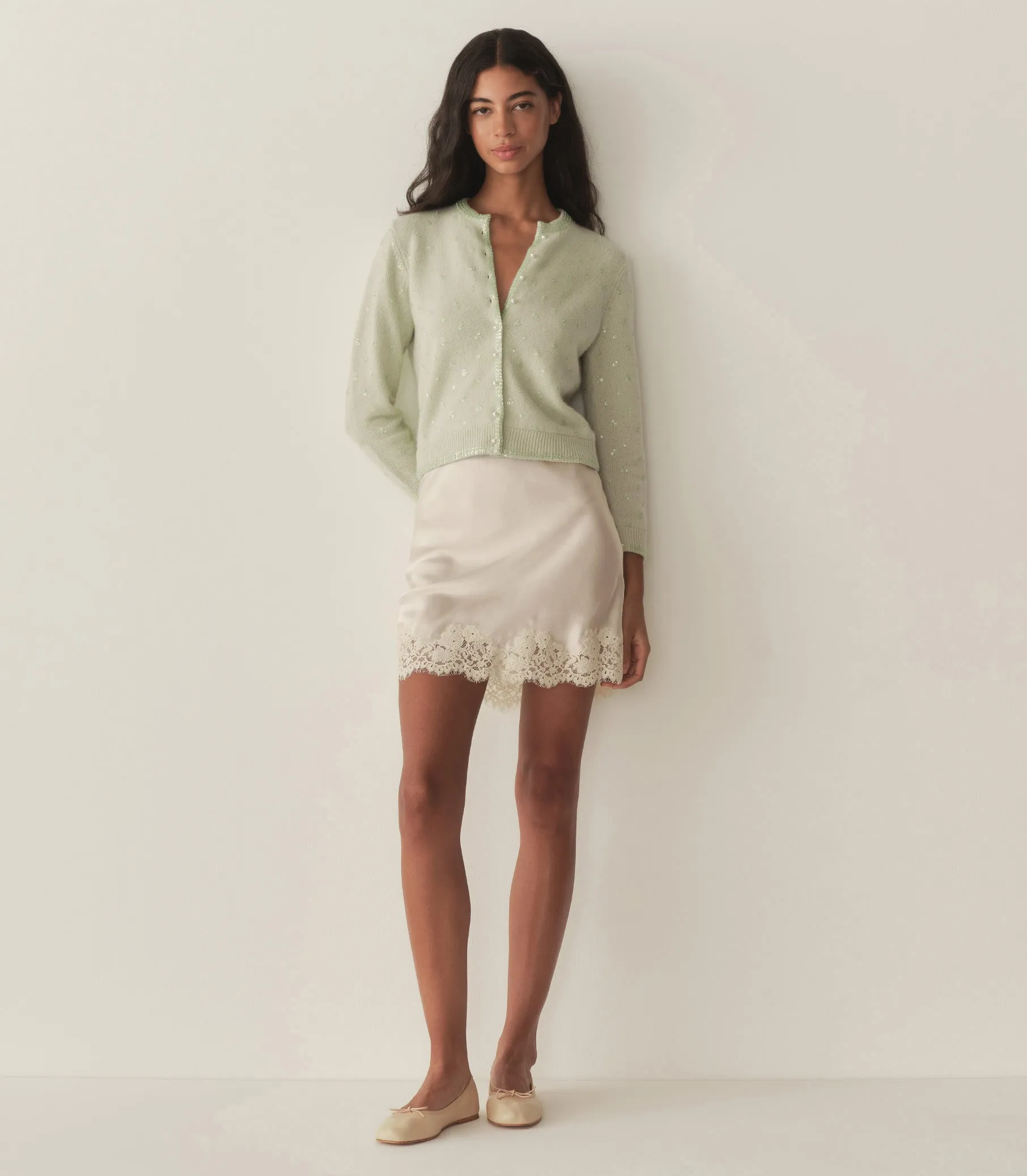 HMD -- PAILLETTE CARDIGAN -- MINT TEA sold by Doen product image thumbnail 4