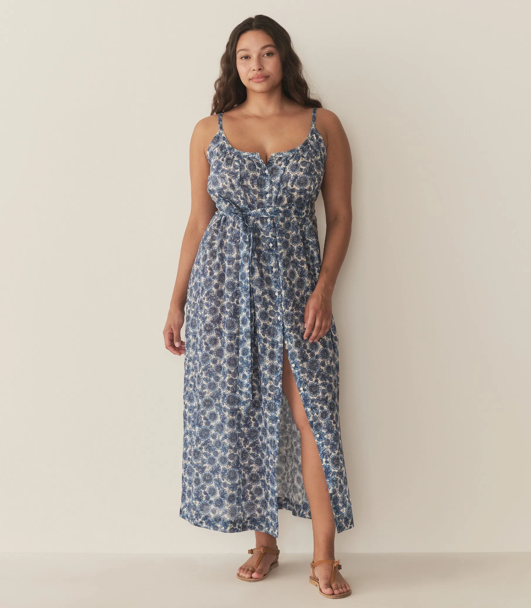 HMD -- NEVITA DRESS -- BLEU SOLEIL FLEURIT sold by Doen