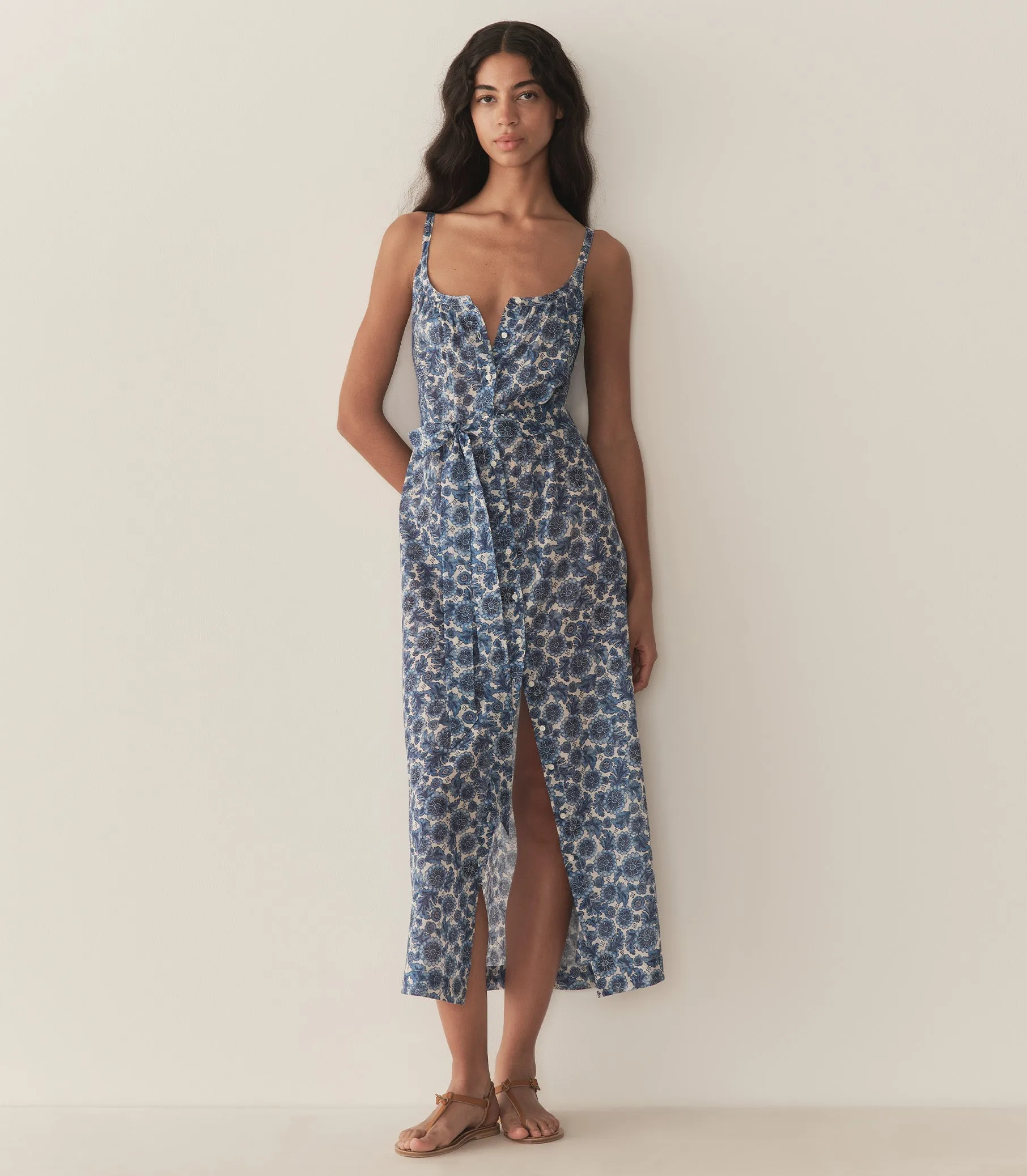HMD -- NEVITA DRESS -- BLEU SOLEIL FLEURIT sold by Doen product image thumbnail 4