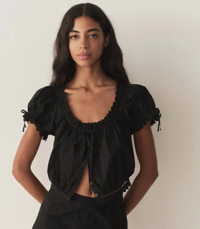 HMD -- NERA TOP -- BLACK made by Doen