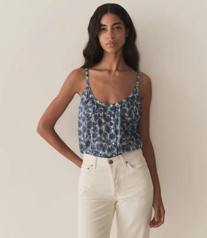 HMD -- NALINA TOP -- BLEU SOLEIL FLEURIT made by Doen