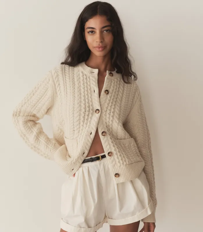 HMD -- MARILENE CARDIGAN -- IVORY made by Doen