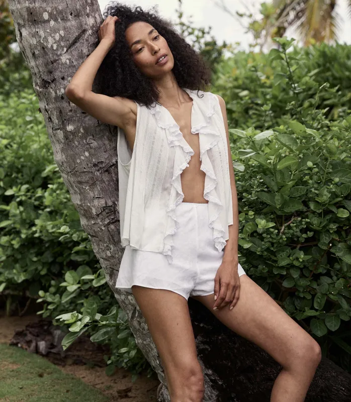 HMD -- LOREN LINEN SHORT -- SALT made by Doen