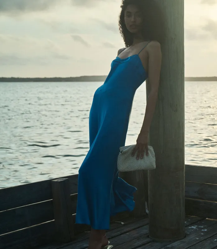 HMD -- LORRAINE DRESS -- BLUE TOURMALINE made by Doen