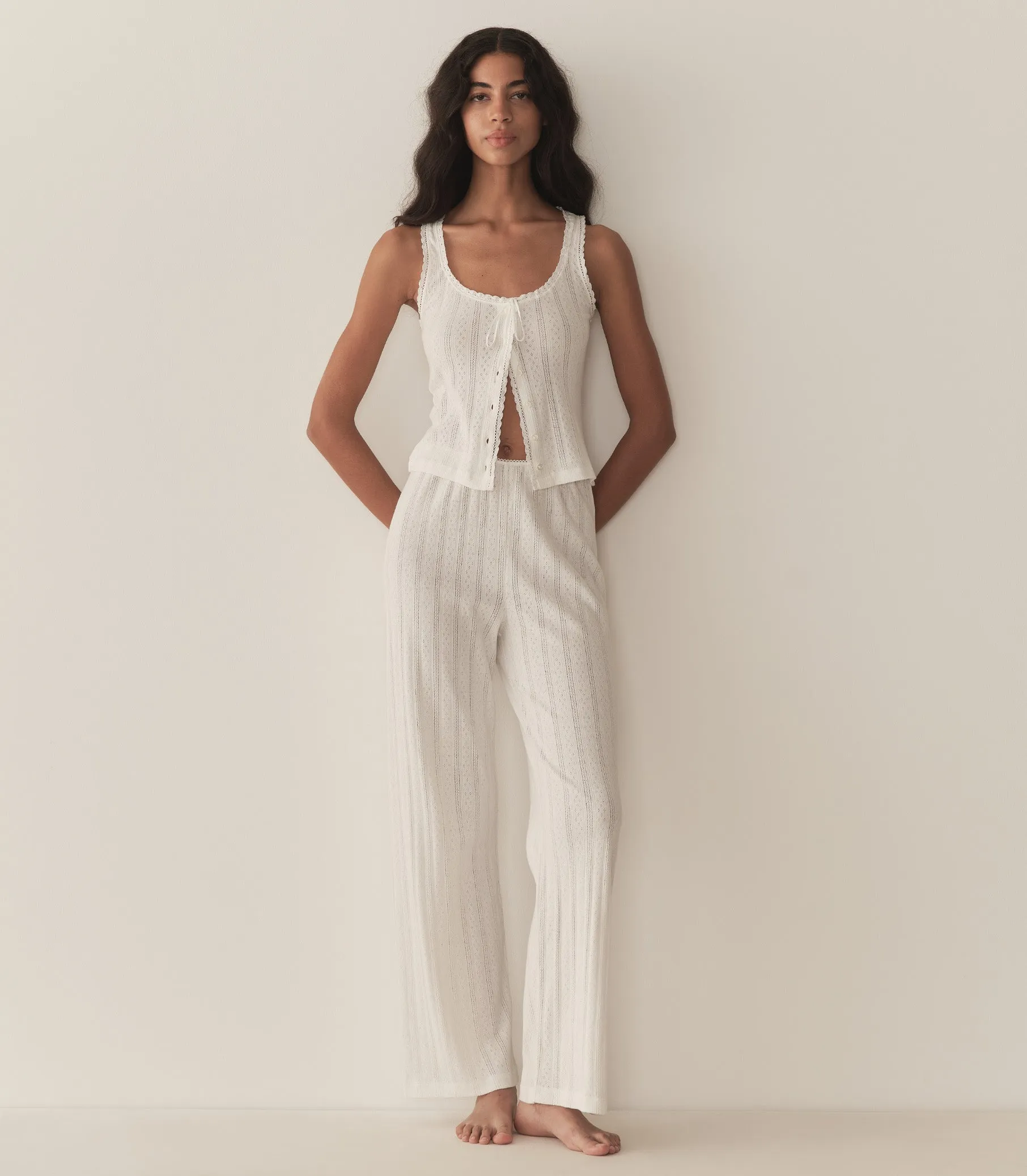 HMD -- LAVON POINTELLE PANT -- SALT sold by Doen product image thumbnail 2
