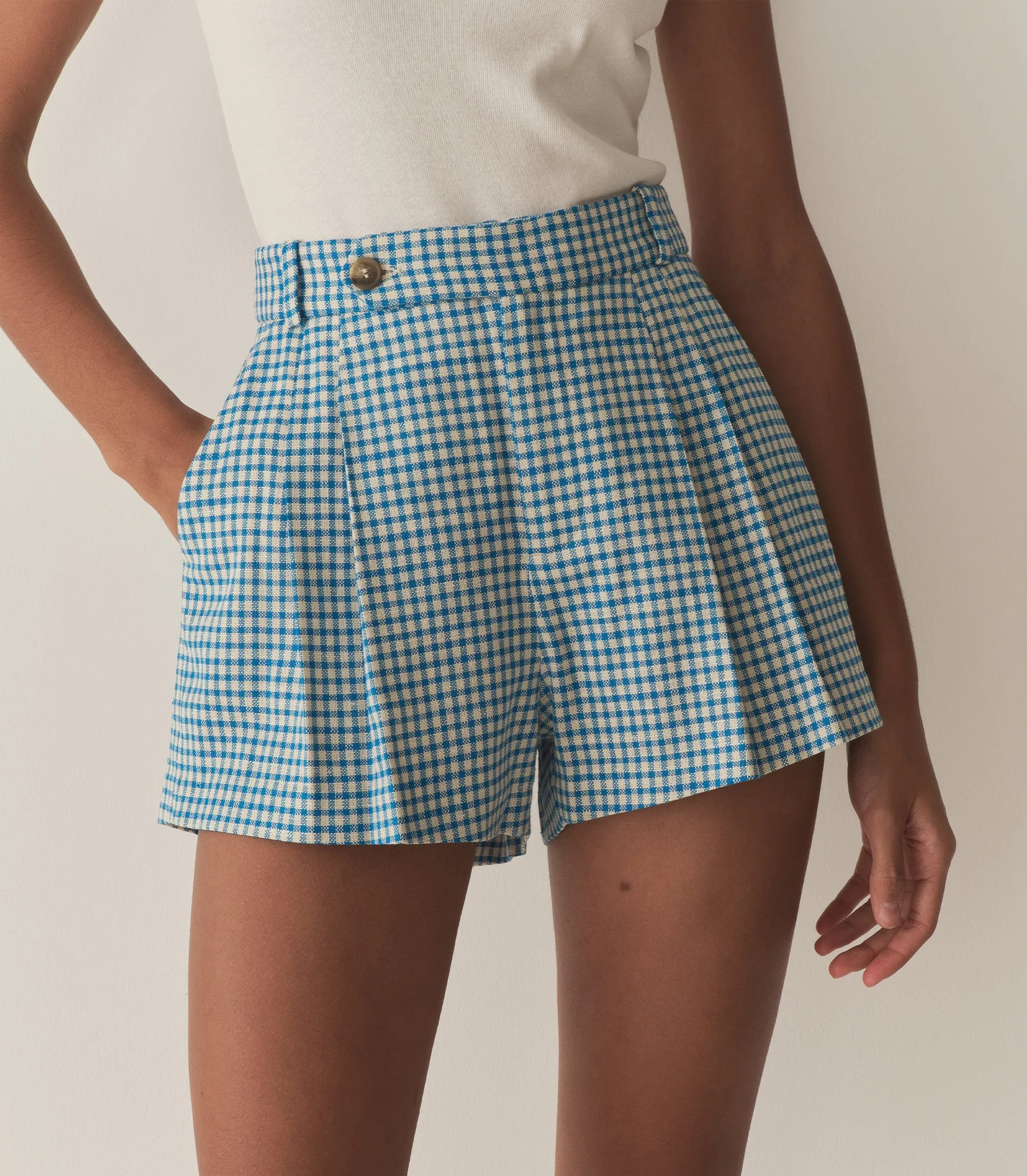 HMD -- KINGSLEY SHORT -- SOUTHAMPTON GINGHAM sold by Doen