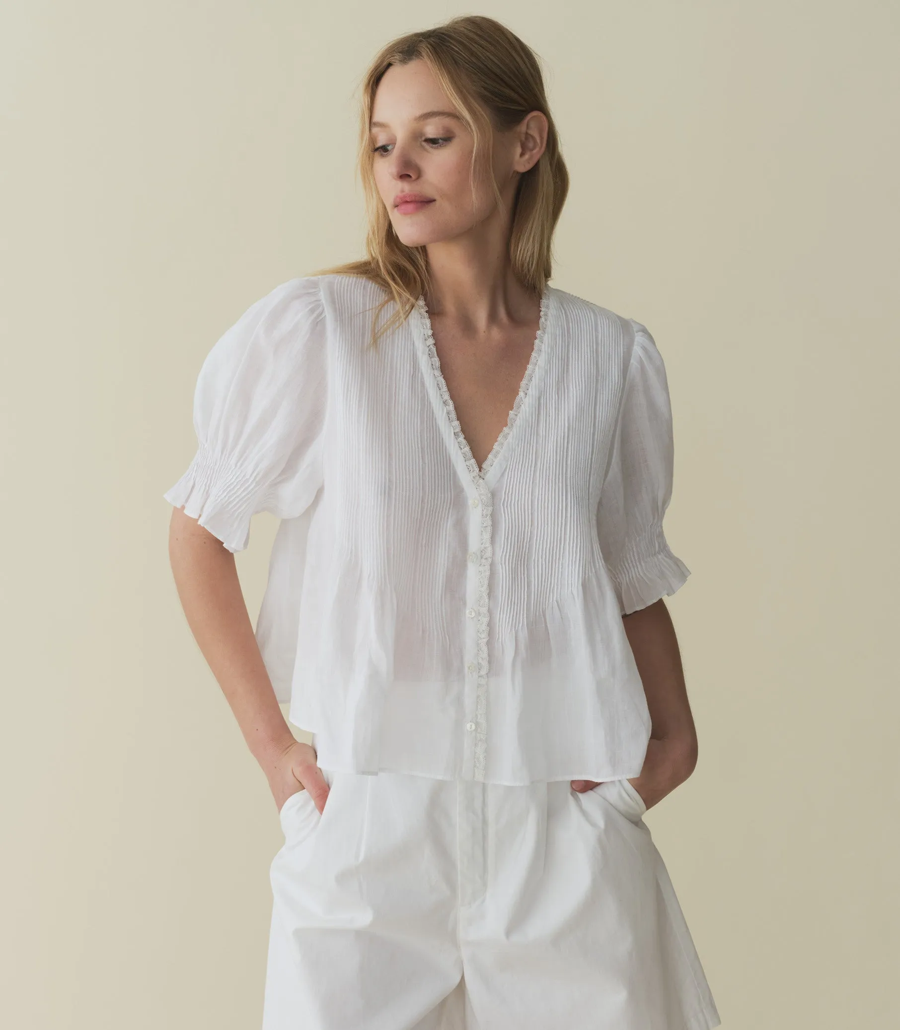 HMD -- KARLIE TOP -- SALT sold by Doen product image thumbnail 4