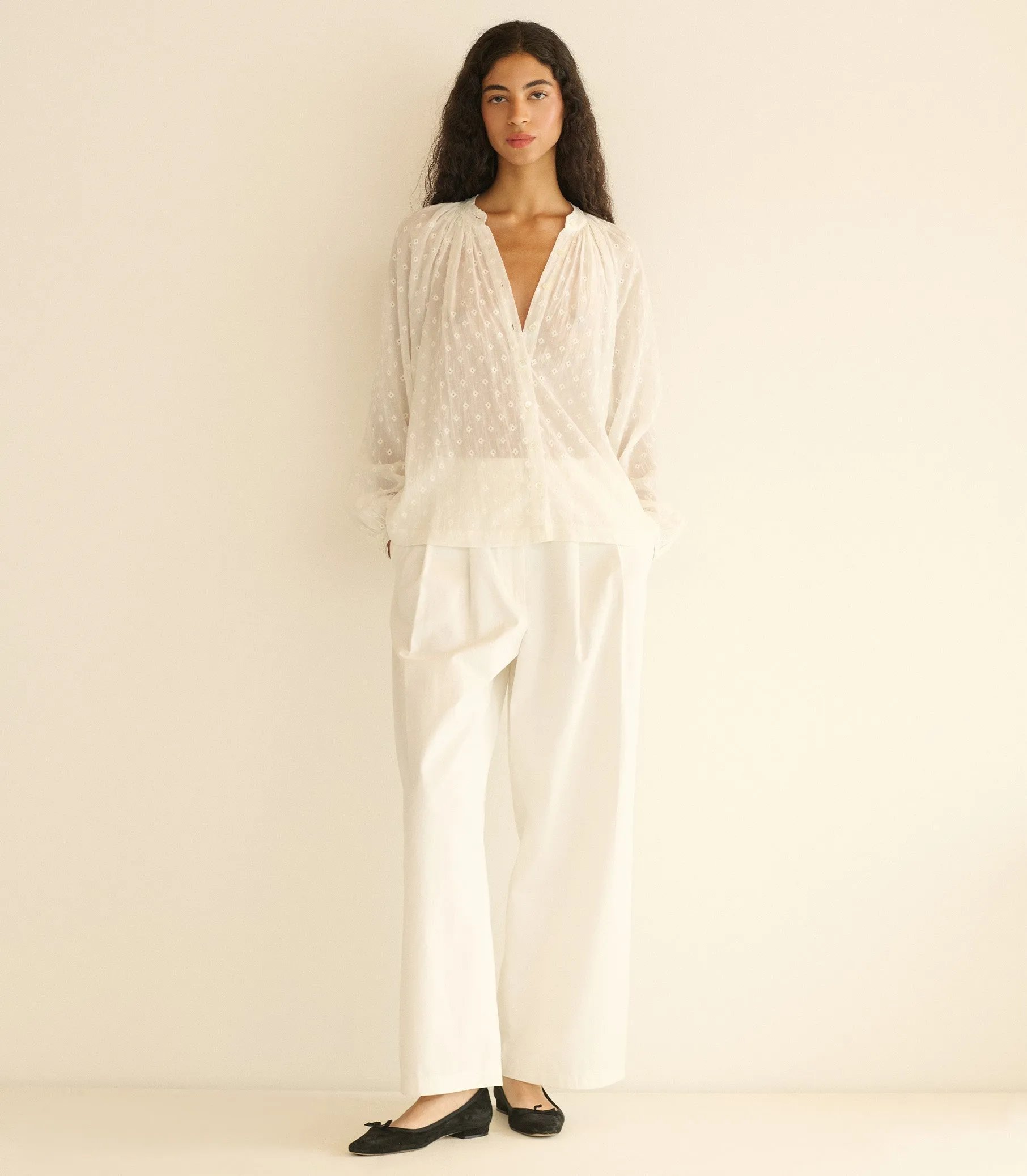 HMD -- JULIENNE TOP -- SALT MARSEILLE EMBROIDERY sold by Doen product image thumbnail 5