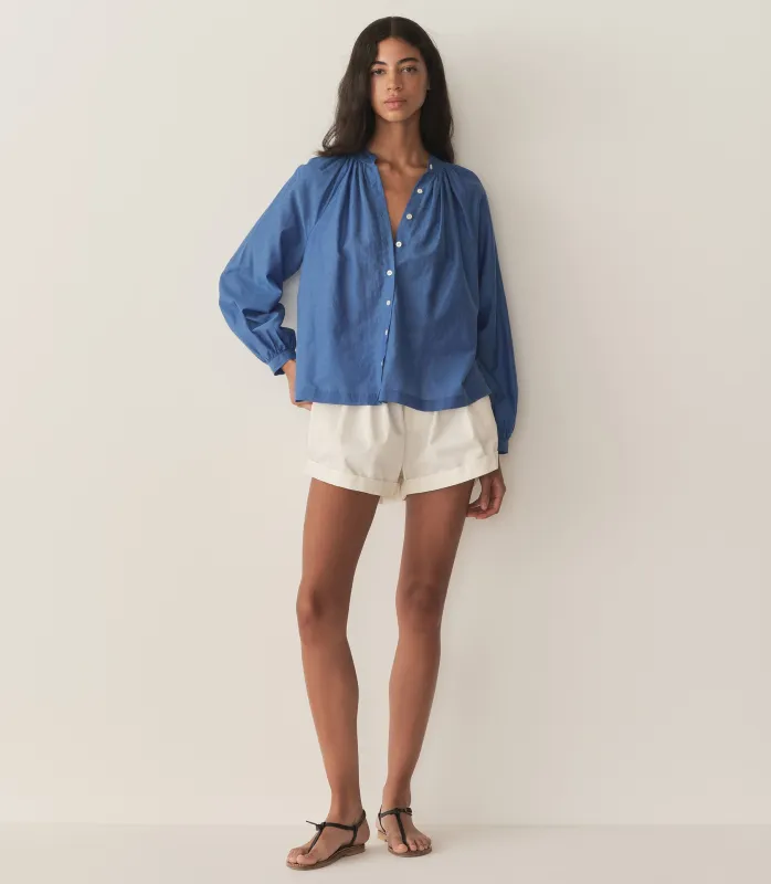 HMD -- JULIENNE TOP -- SANTORINI BLUE made by Doen