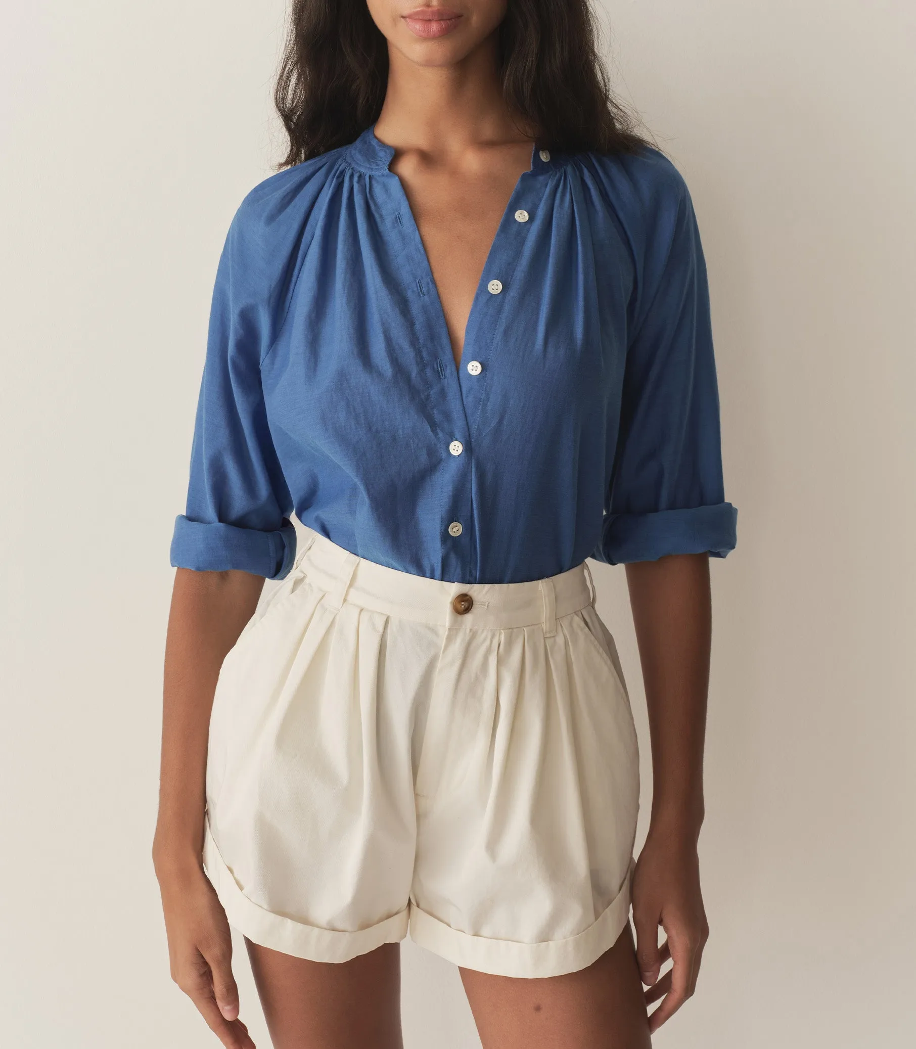 HMD -- JULIENNE TOP -- SANTORINI BLUE sold by Doen product image thumbnail 2