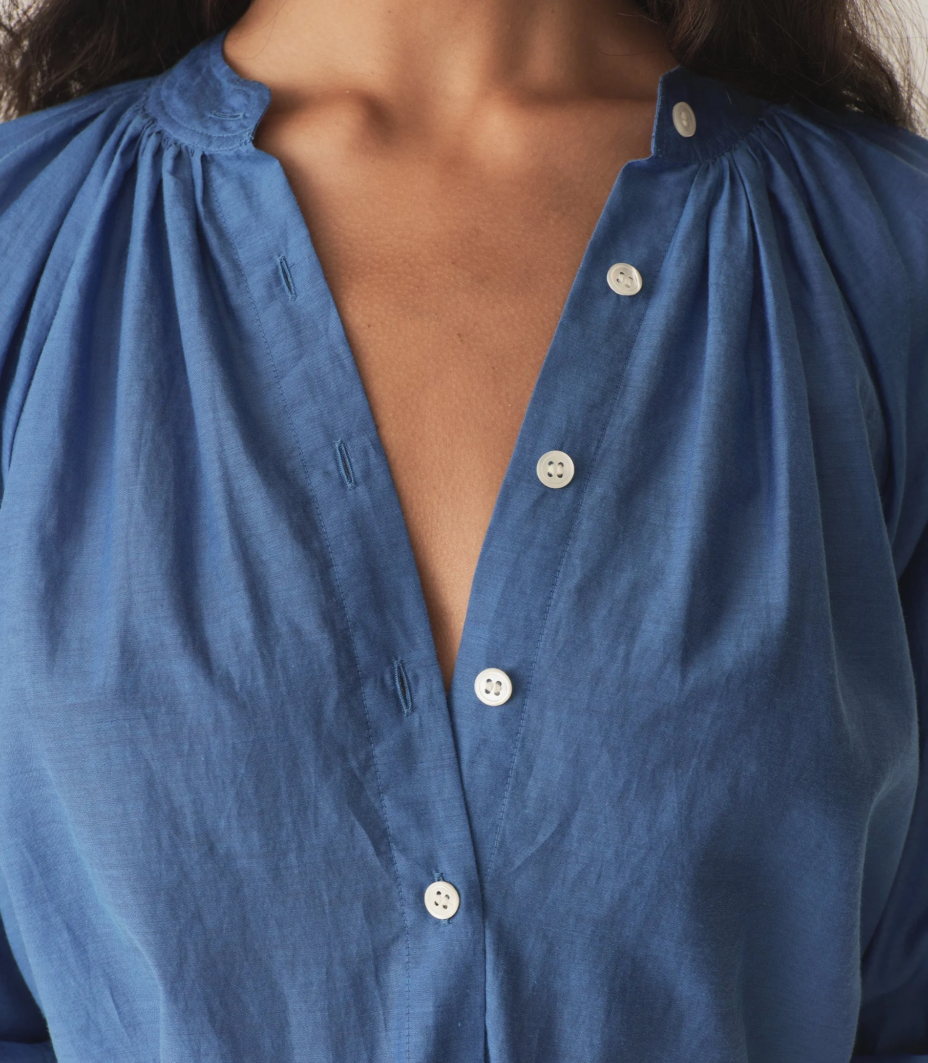 HMD -- JULIENNE TOP -- SANTORINI BLUE sold by Doen product image thumbnail 3