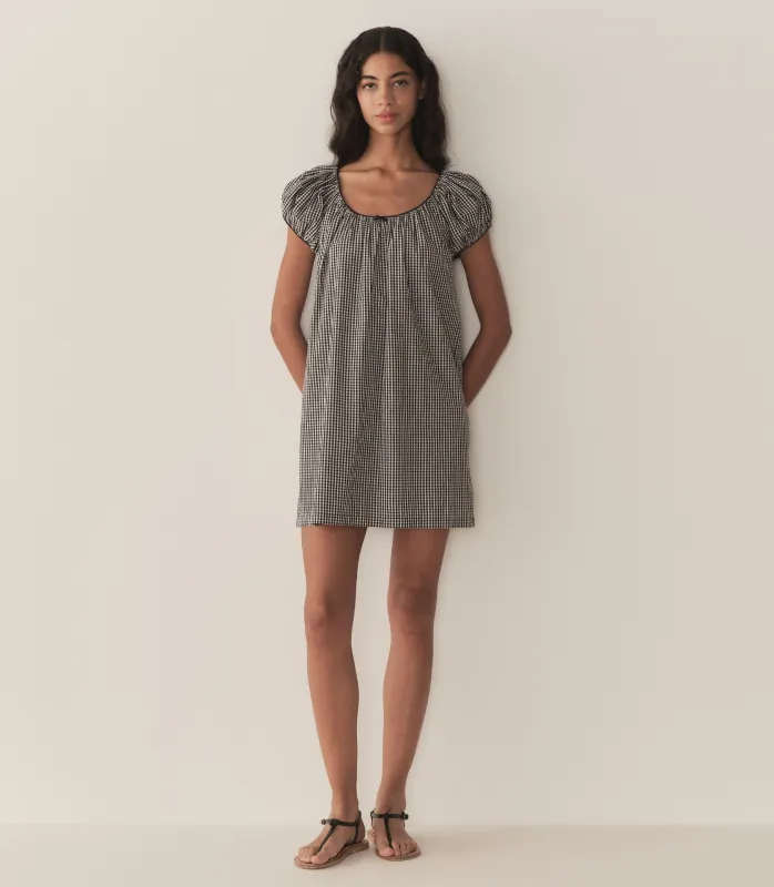 HMD -- JULIA DRESS -- NOIR LA MADDALENA GINGHAM made by Doen