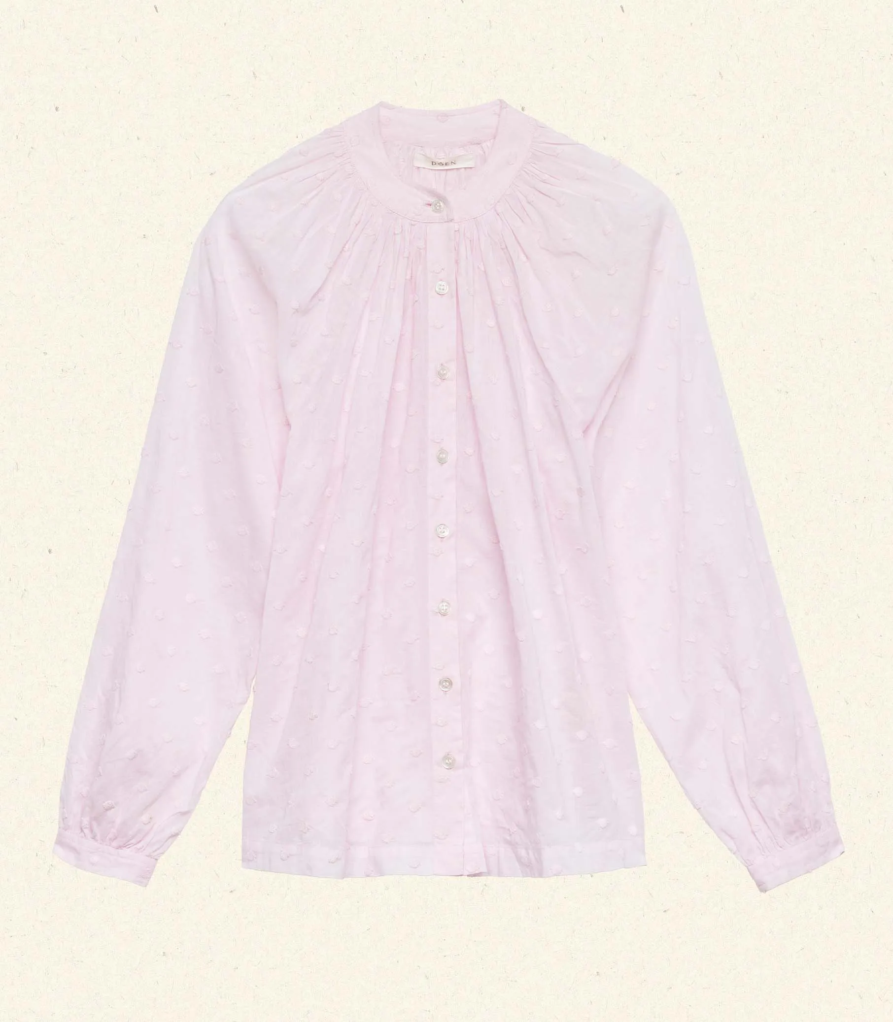 HMD -- JULIENNE TOP -- SOFT ORCHID SWISS DOT sold by Doen product image thumbnail 5