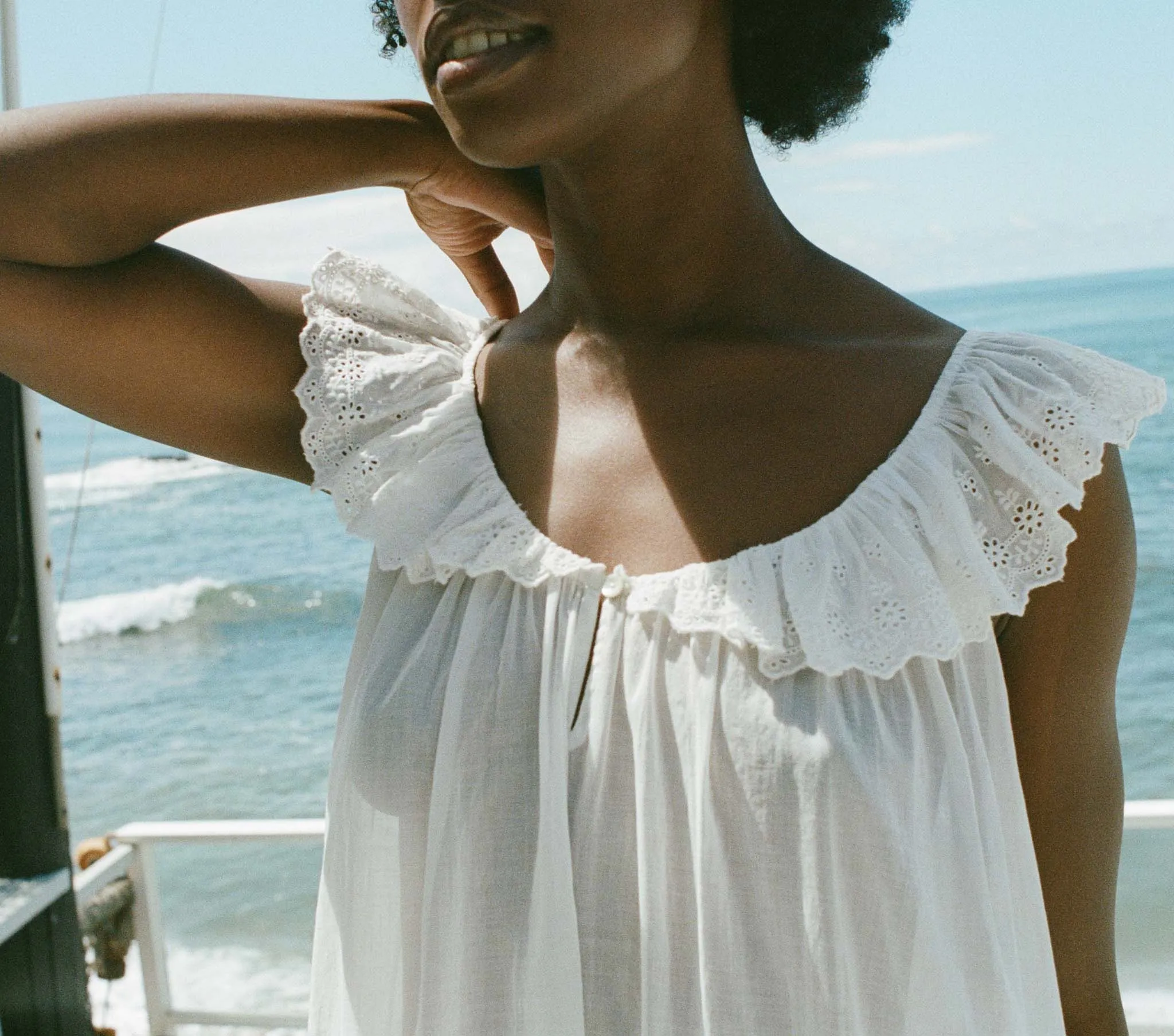 HMD -- JETTIE NIGHTGOWN -- SALT sold by Doen