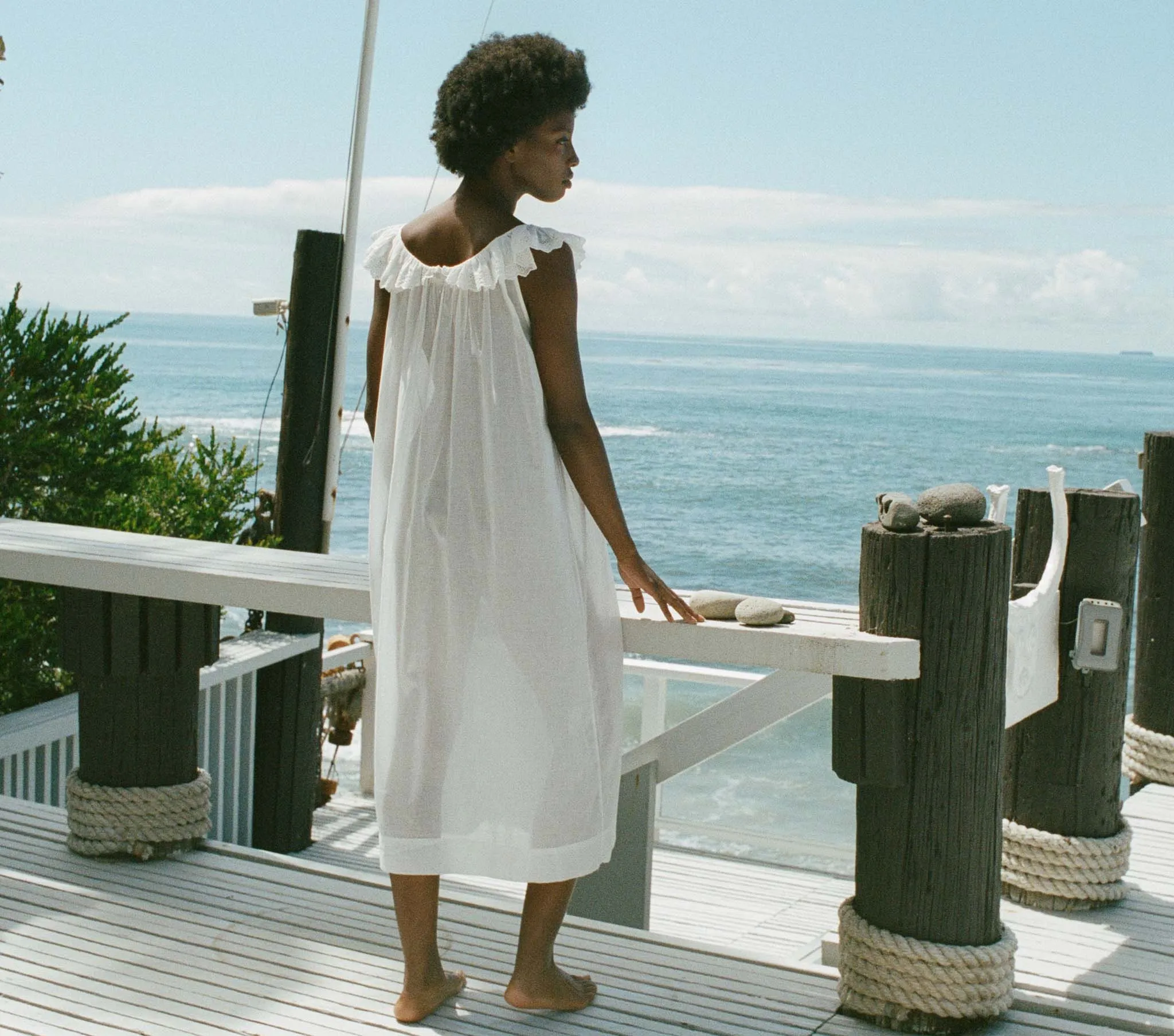 HMD -- JETTIE NIGHTGOWN -- SALT sold by Doen product image thumbnail 2