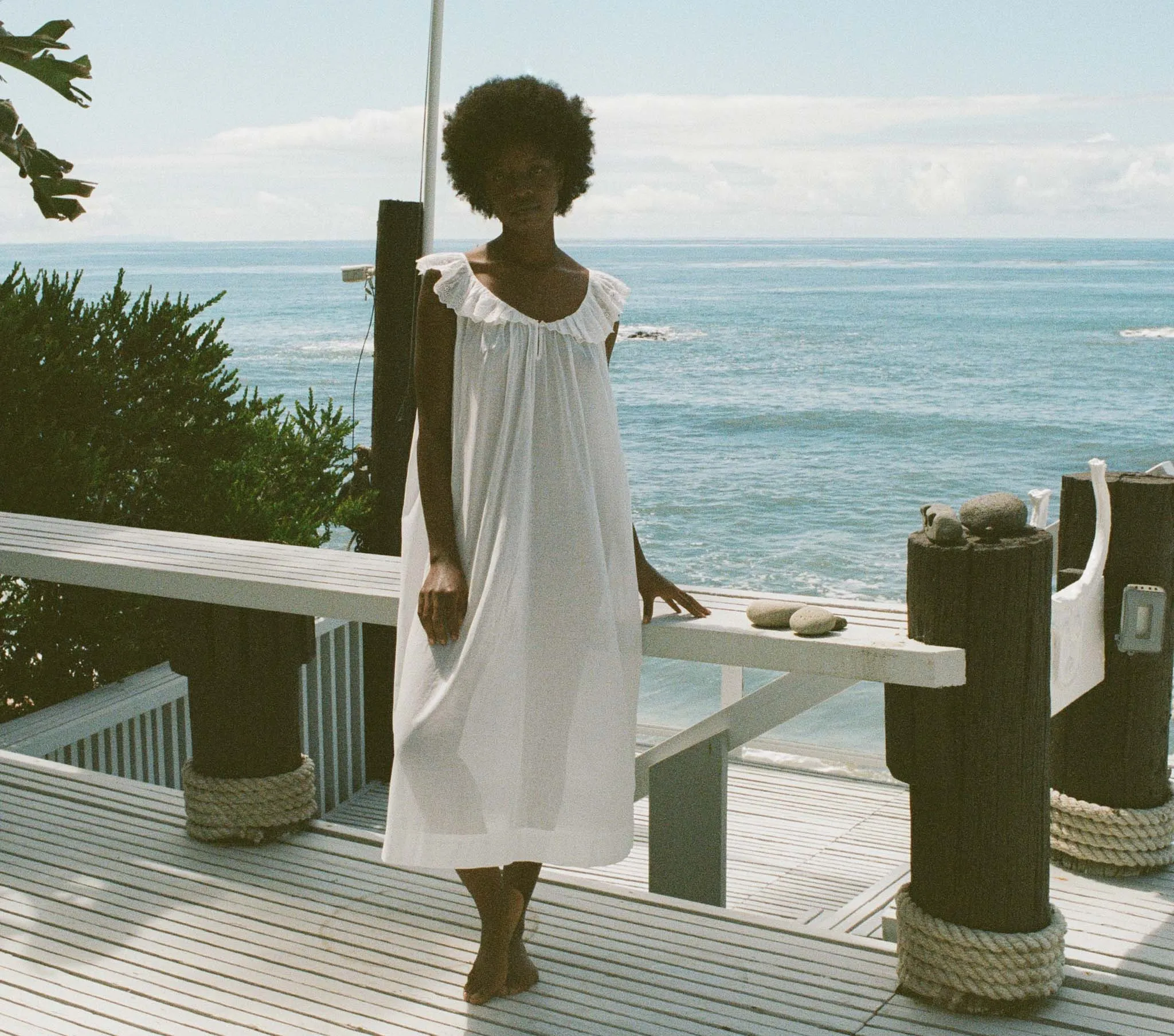 HMD -- JETTIE NIGHTGOWN -- SALT sold by Doen product image thumbnail 3