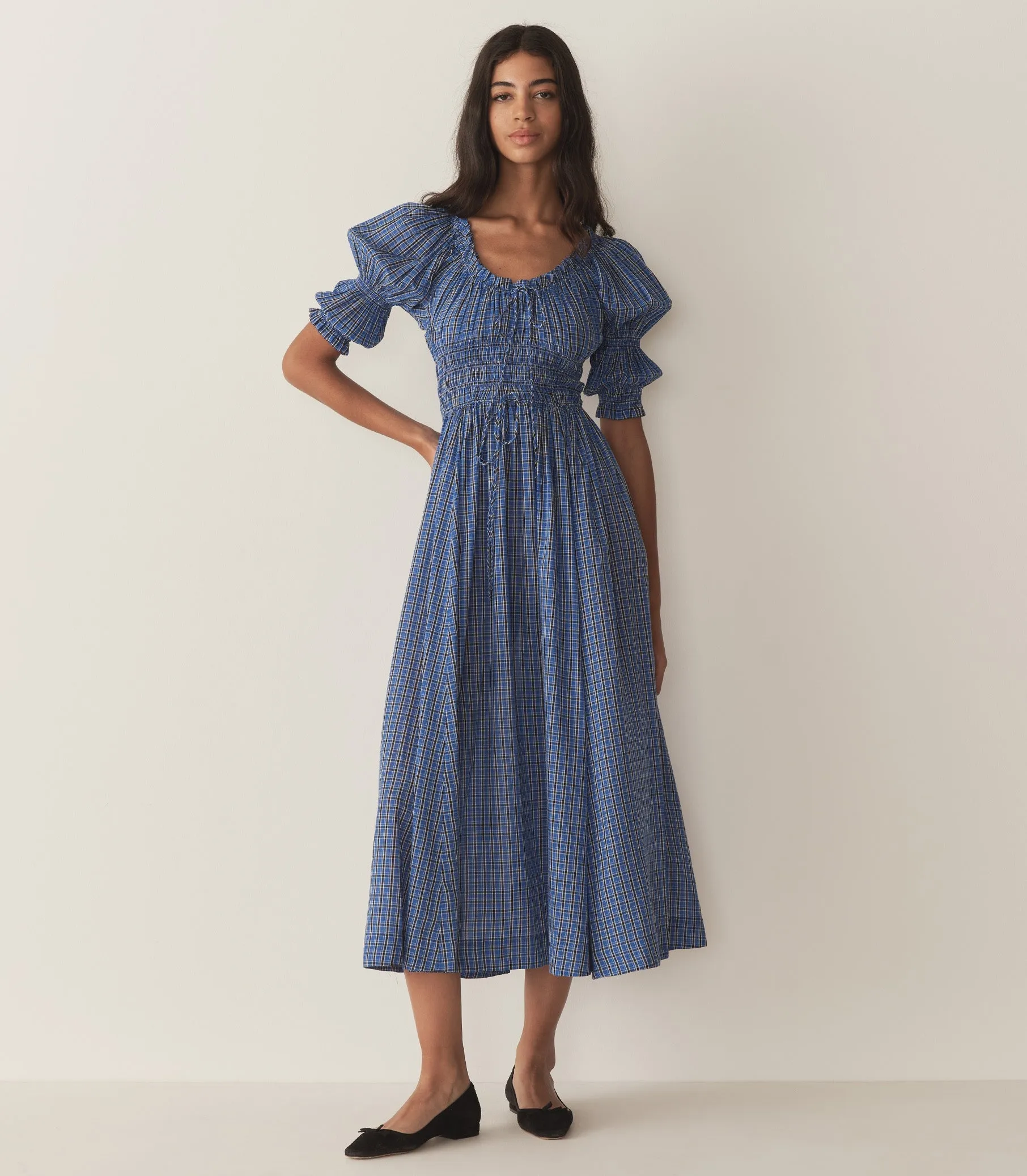 HMD -- ISCHIA DRESS -- CASSIS CHECK sold by Doen product image thumbnail 2