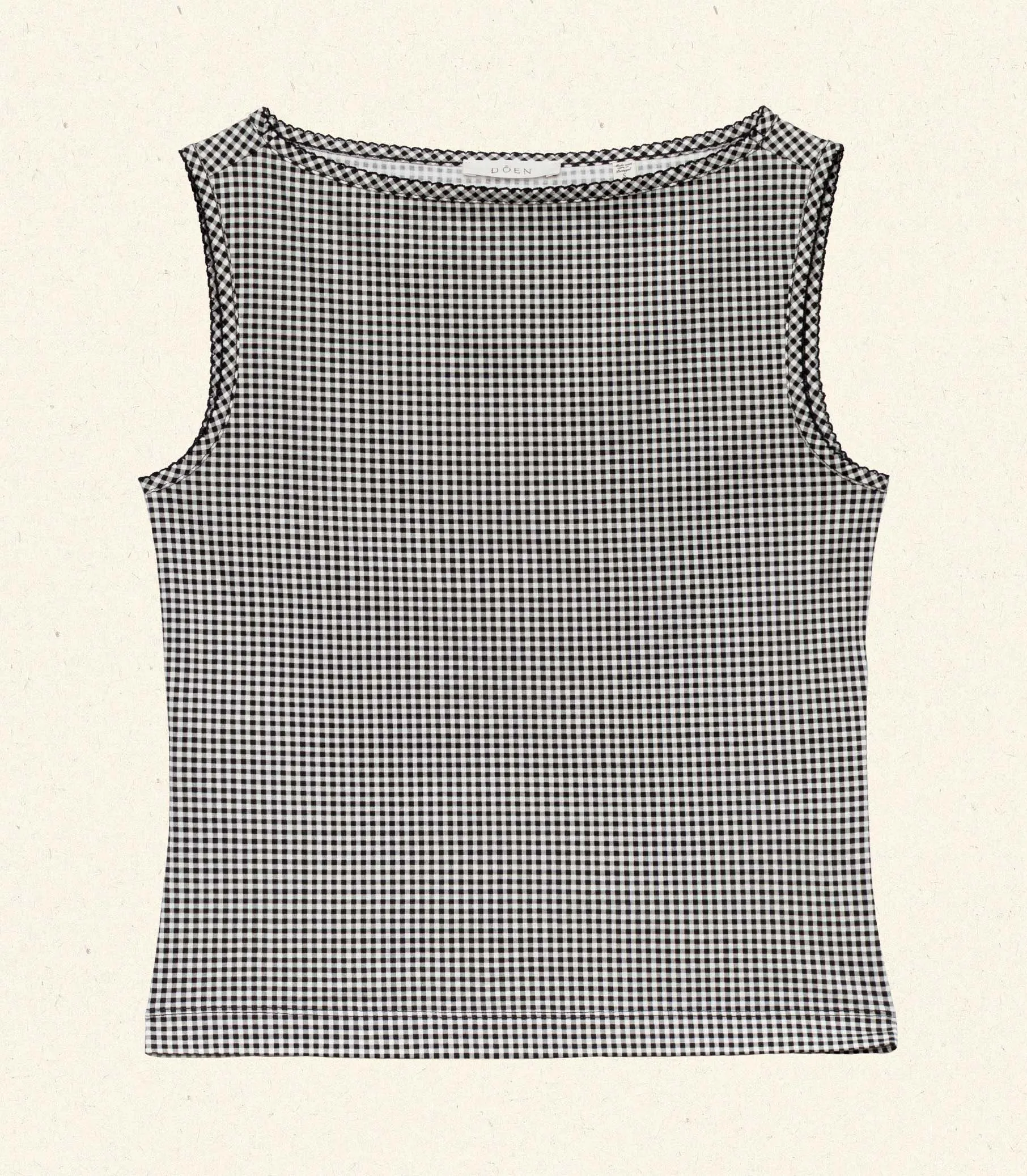 HMD -- IDA TANK -- NOIR LA MADDALENA GINGHAM sold by Doen product image thumbnail 5